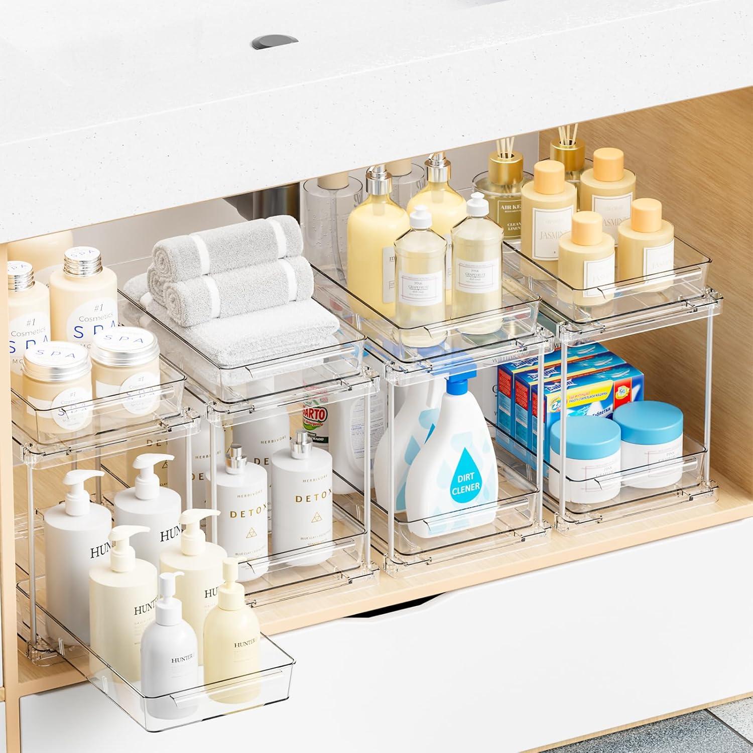 Organizador de Cajones Extraíbles Yieach 4 Piezas Acrílico