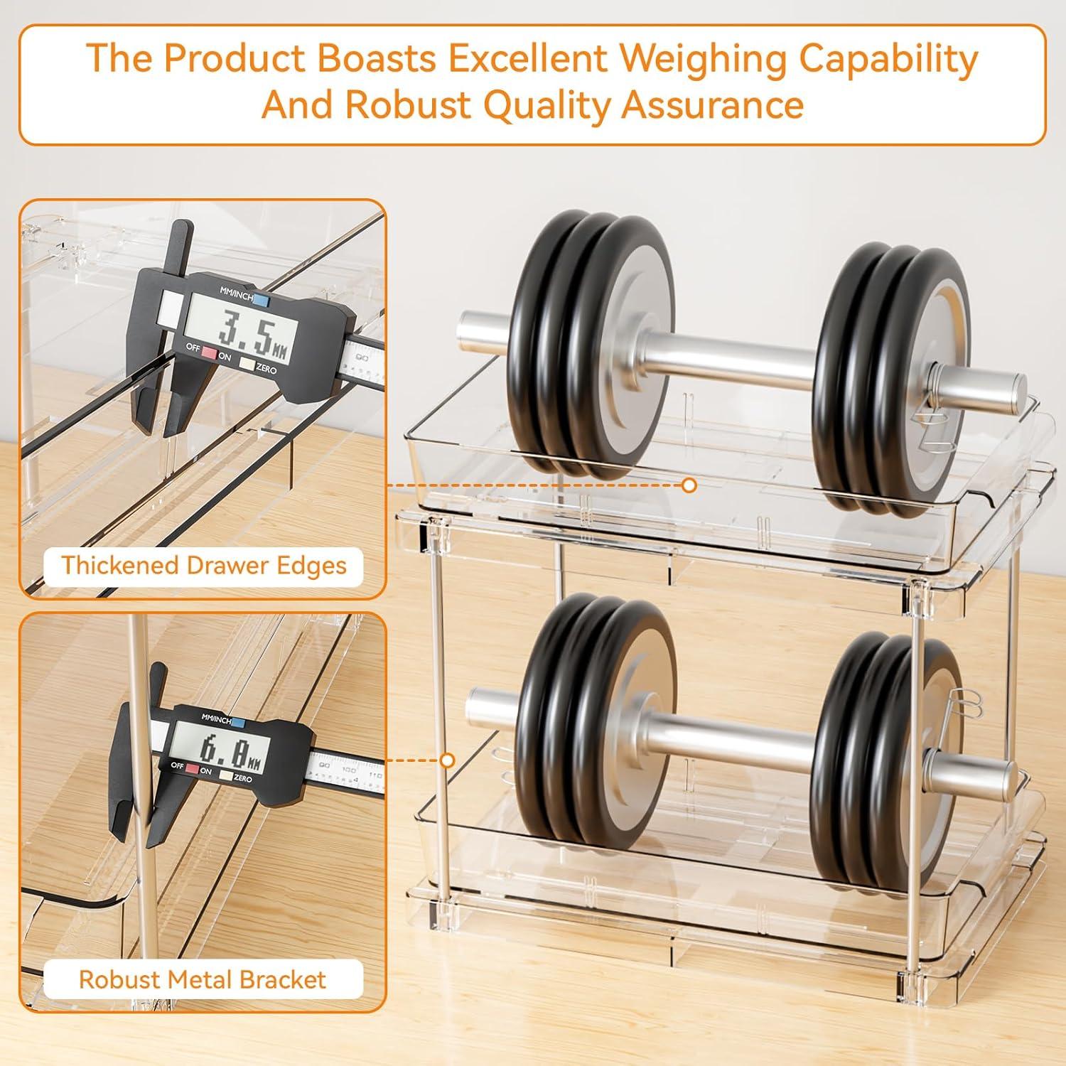 Organizador de Cajones Extraíbles Yieach 4 Piezas Acrílico