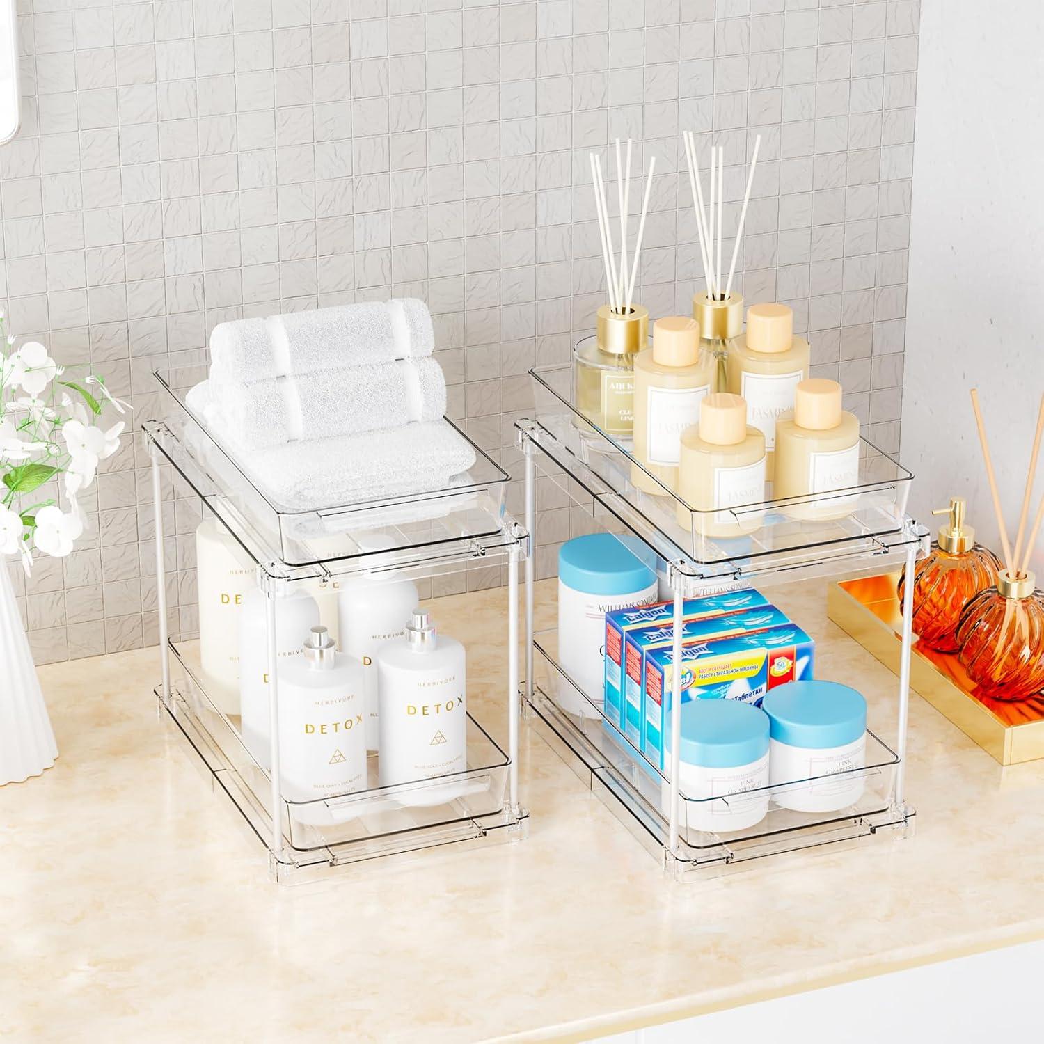 Organizador de Cajones Extraíbles Yieach 4 Piezas Acrílico