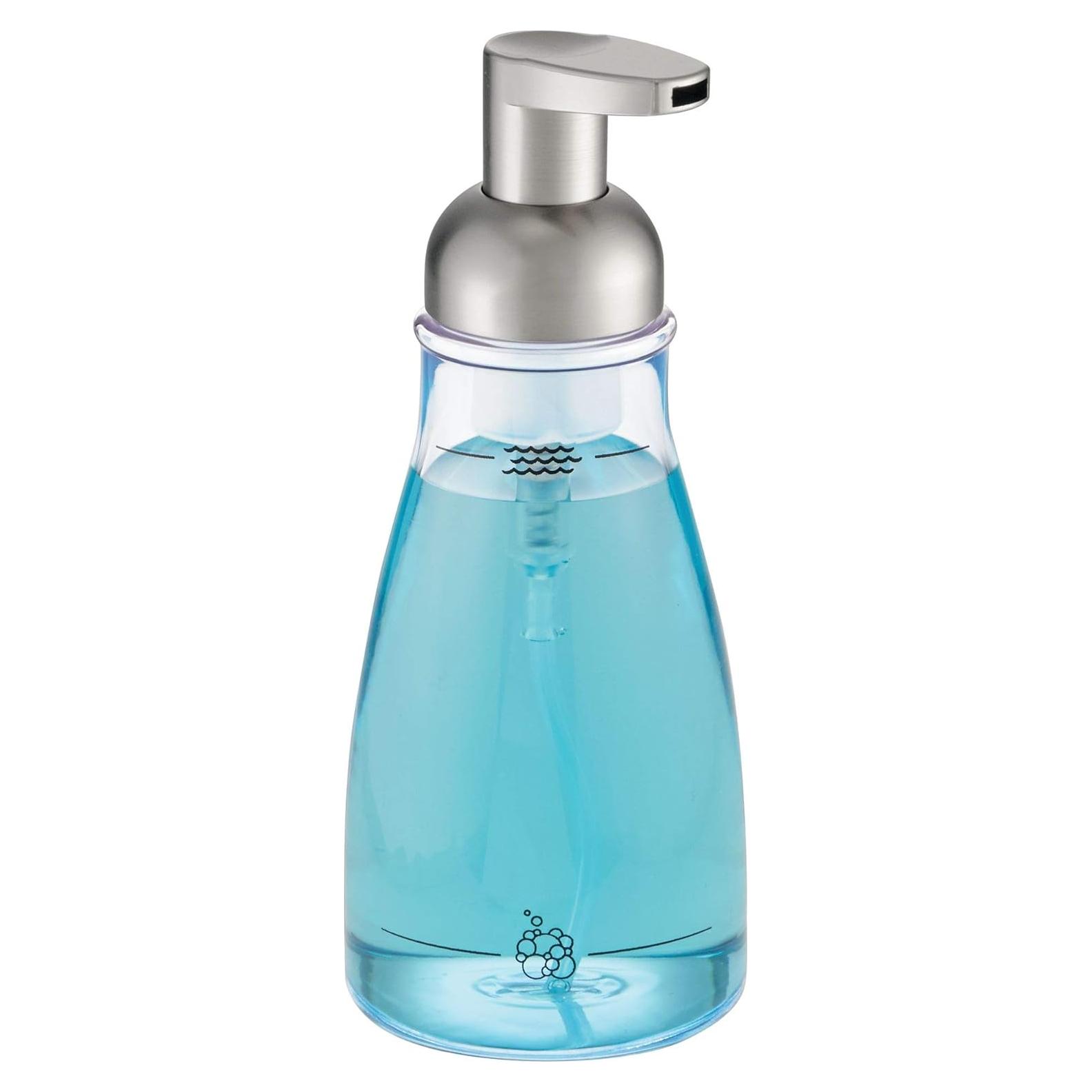 Dispensador de Jabón Espumoso InterDesign 414 ml Claro/Níquel