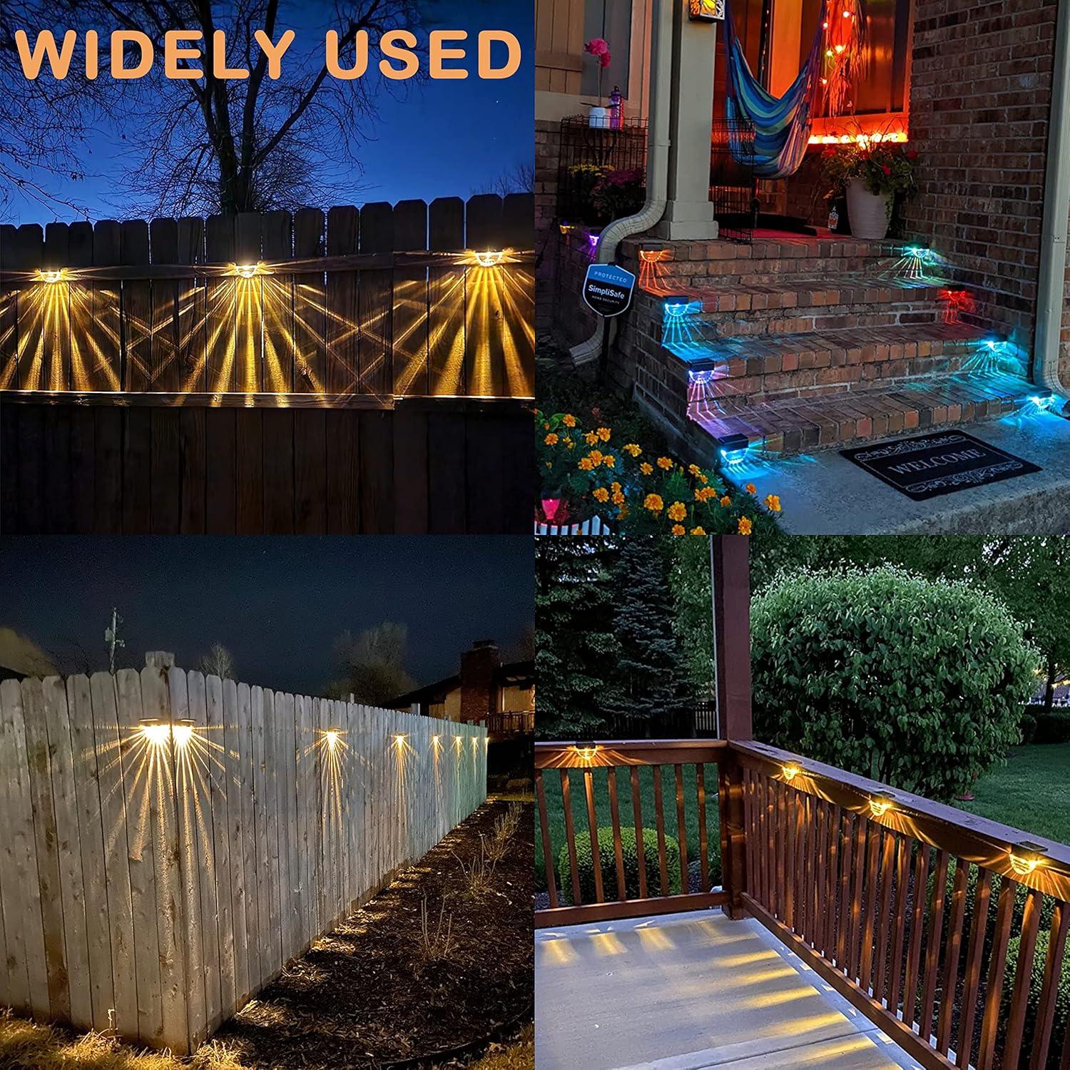 Luces de Deck Solar Melunar, Paquete de 6 LED IP55, 10 Lúmenes