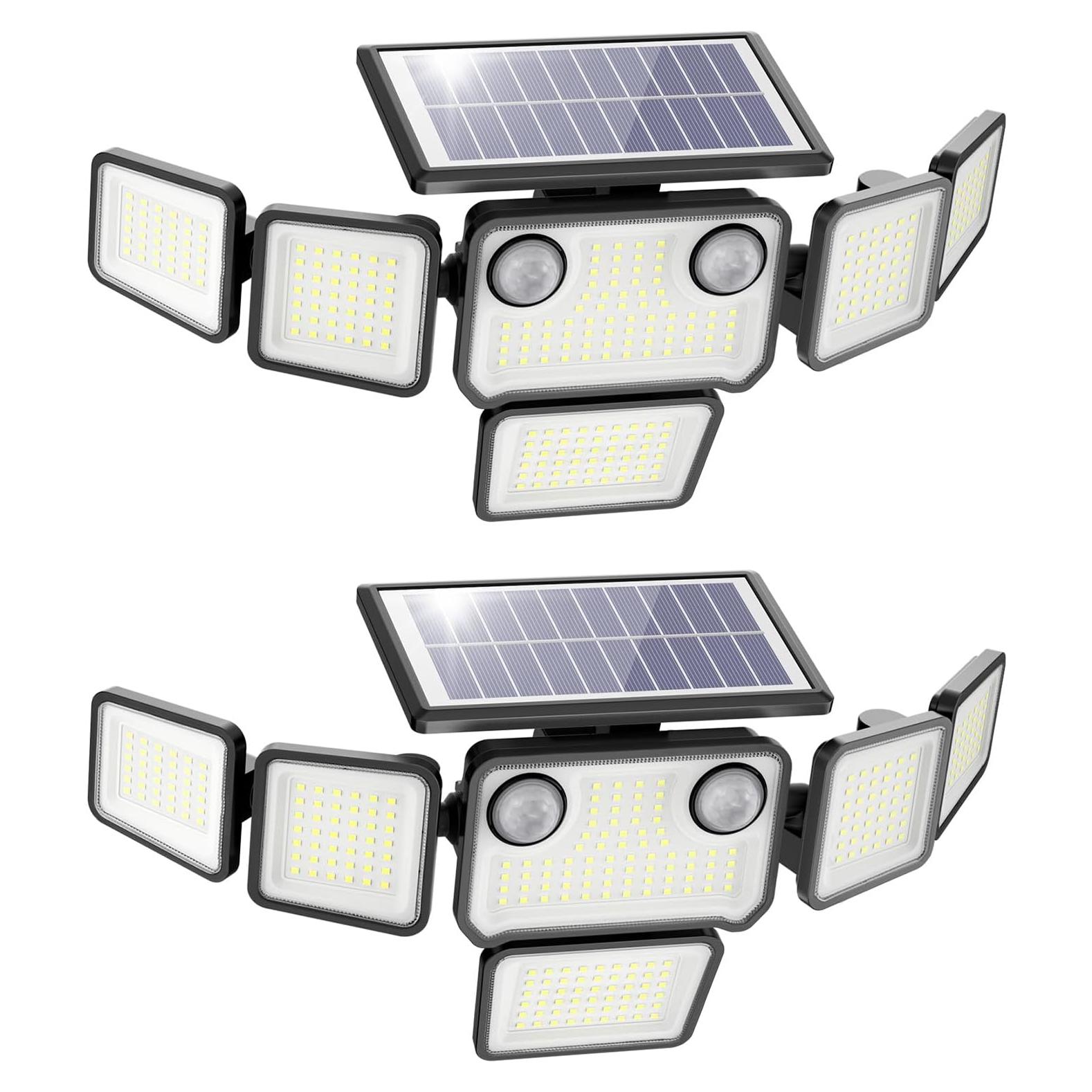 Luces Solares Exteriores Omibee 4000LM 310 LEDs IP65 2 Pzas
