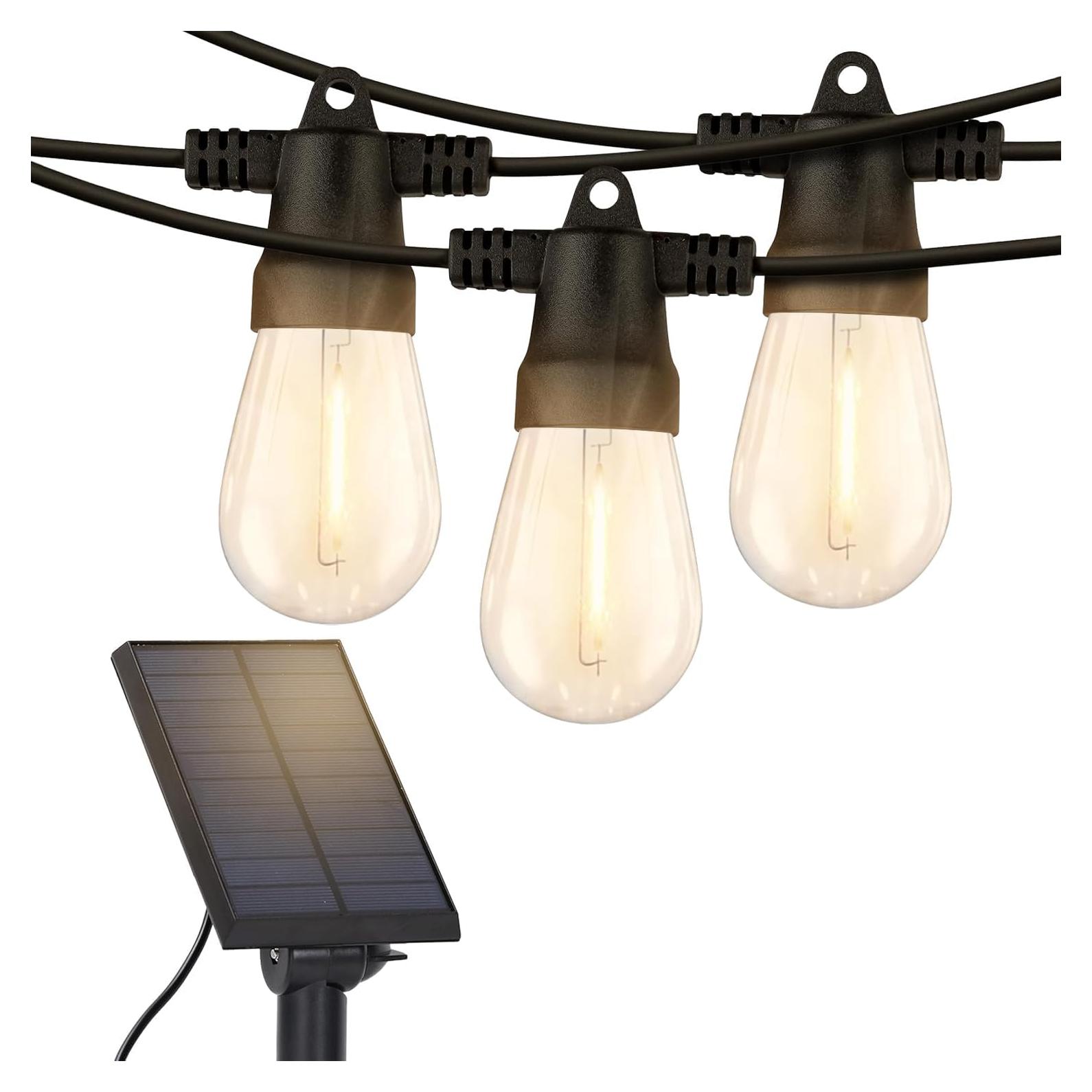 Luces de Cadena LED Solares Brightech 15 Bombillas 48 Pies