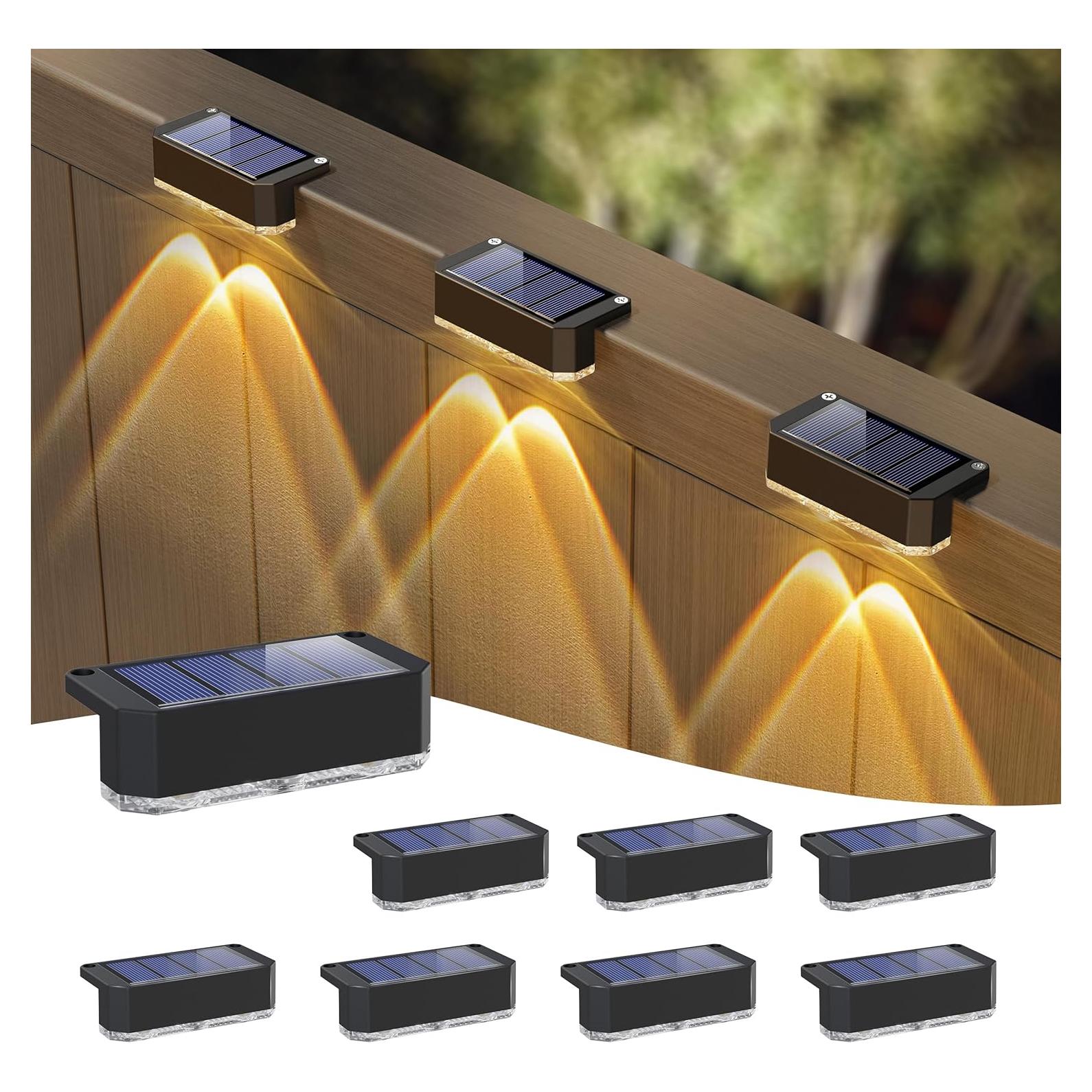 Luces de Cerca Solares Peasur 8 Unidades LED A Prueba de Agua