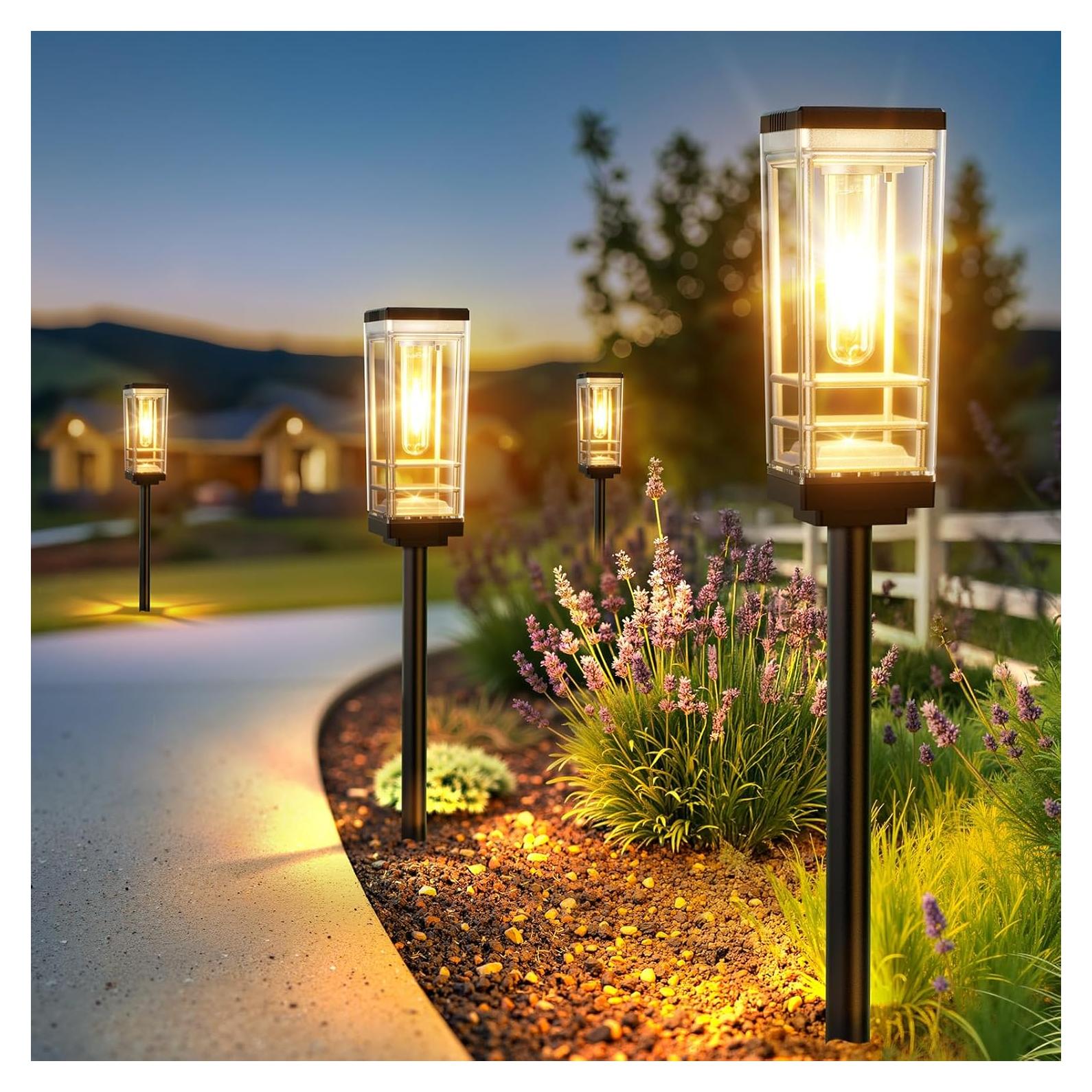 Paquete de 6 Luces Solares para Jardín Ahaorigin 67cm