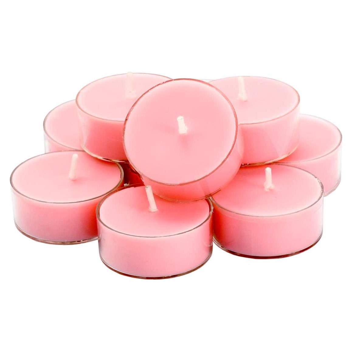Set de Velas Aromáticas DEYBBY de Cera de Soja - 12 Piezas Rosa