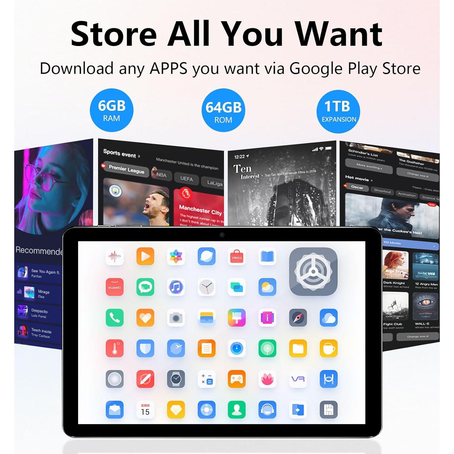 Tableta Android ECOPAD THTH-K12C 10.1" 6GB RAM 64GB ROM