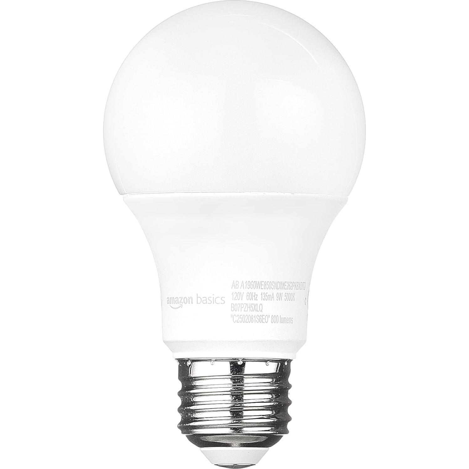 Bombilla LED Exterior Amazon Basics 60W Luz Diurna 5000K E26