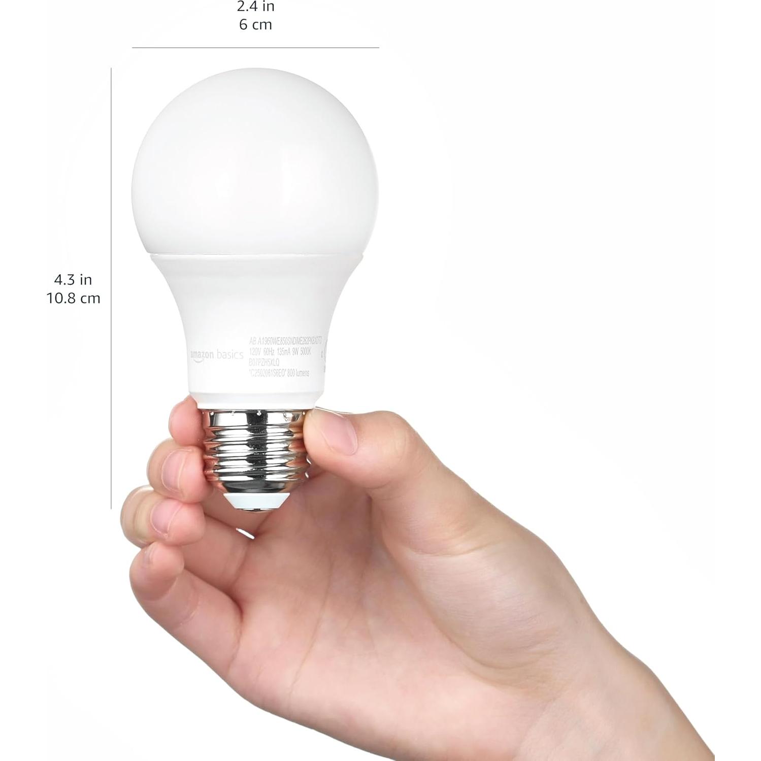 Bombilla LED Exterior Amazon Basics 60W Luz Diurna 5000K E26