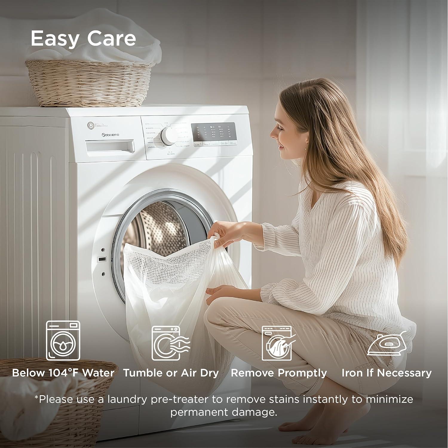 Juego de Sábanas Queen Bedsure Refrigerantes Rayón Bambú Gris