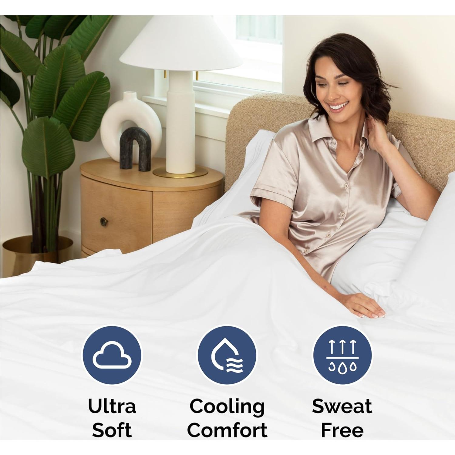 Juego de Sábanas Queen 4 Piezas CGK Unlimited - Microfibra Suave