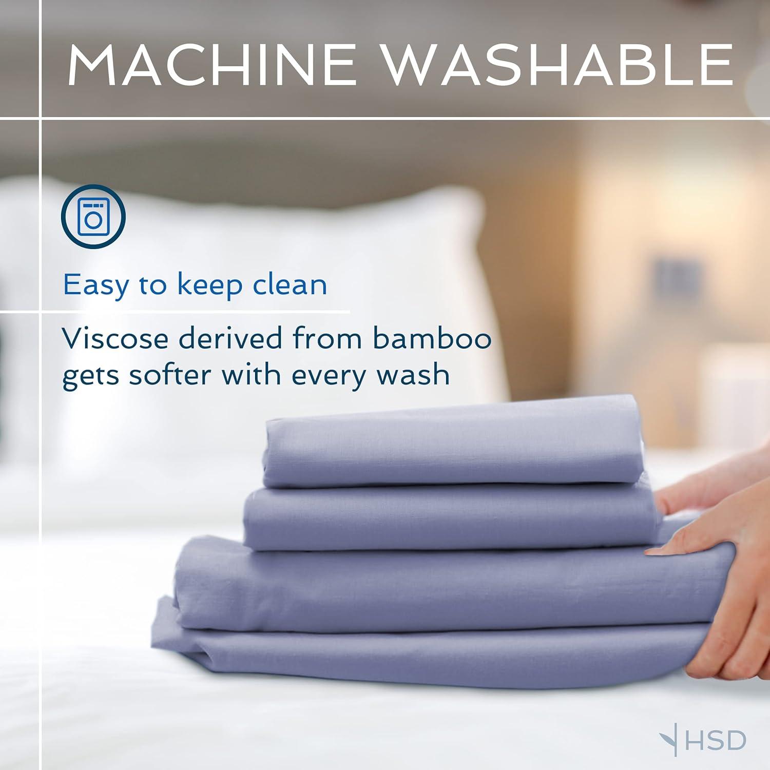 Juego de Sábanas Queen 4 Piezas Hotel Sheets Direct 100% Viscosa