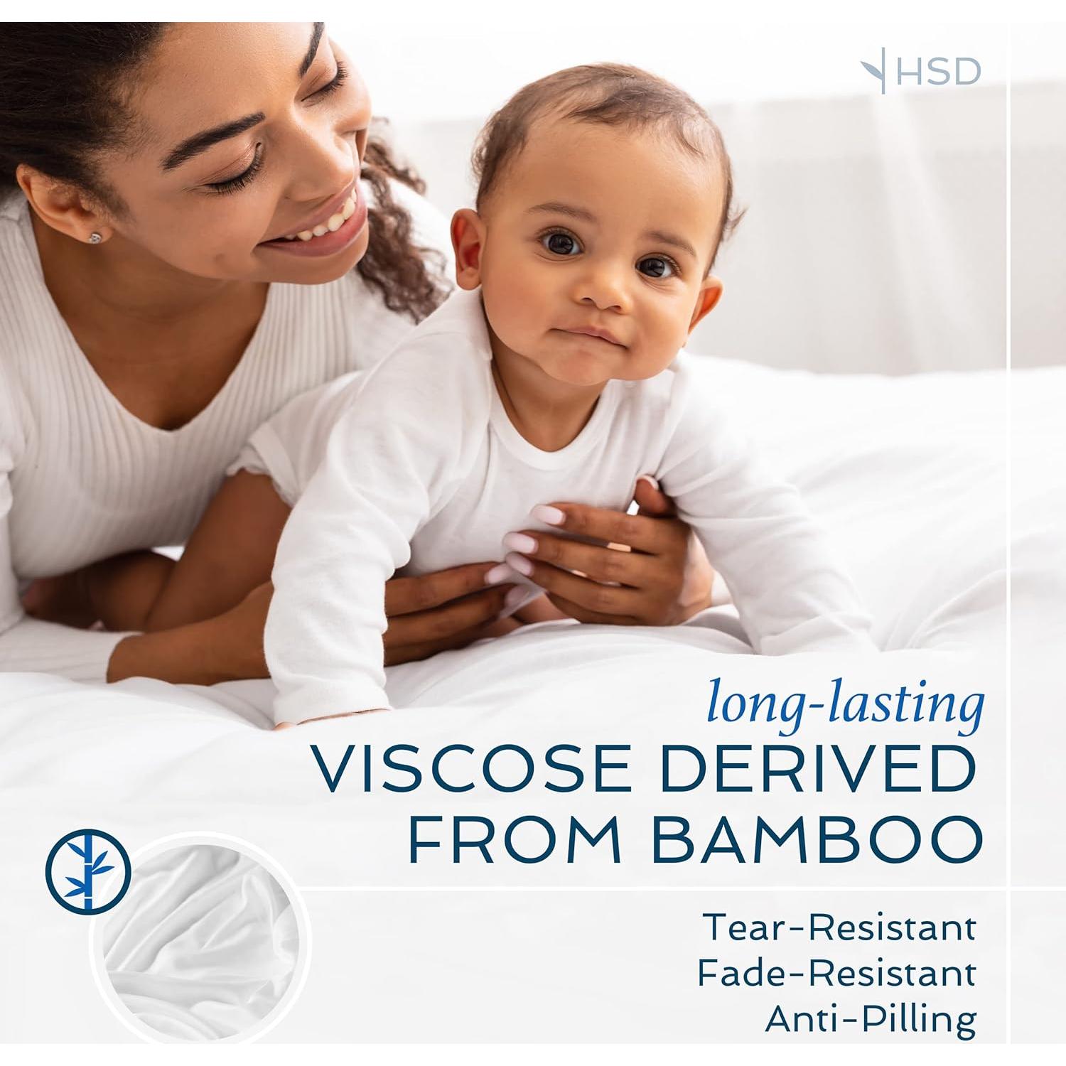 Juego de Sábanas Queen 4 Piezas Hotel Sheets Direct 100% Viscosa