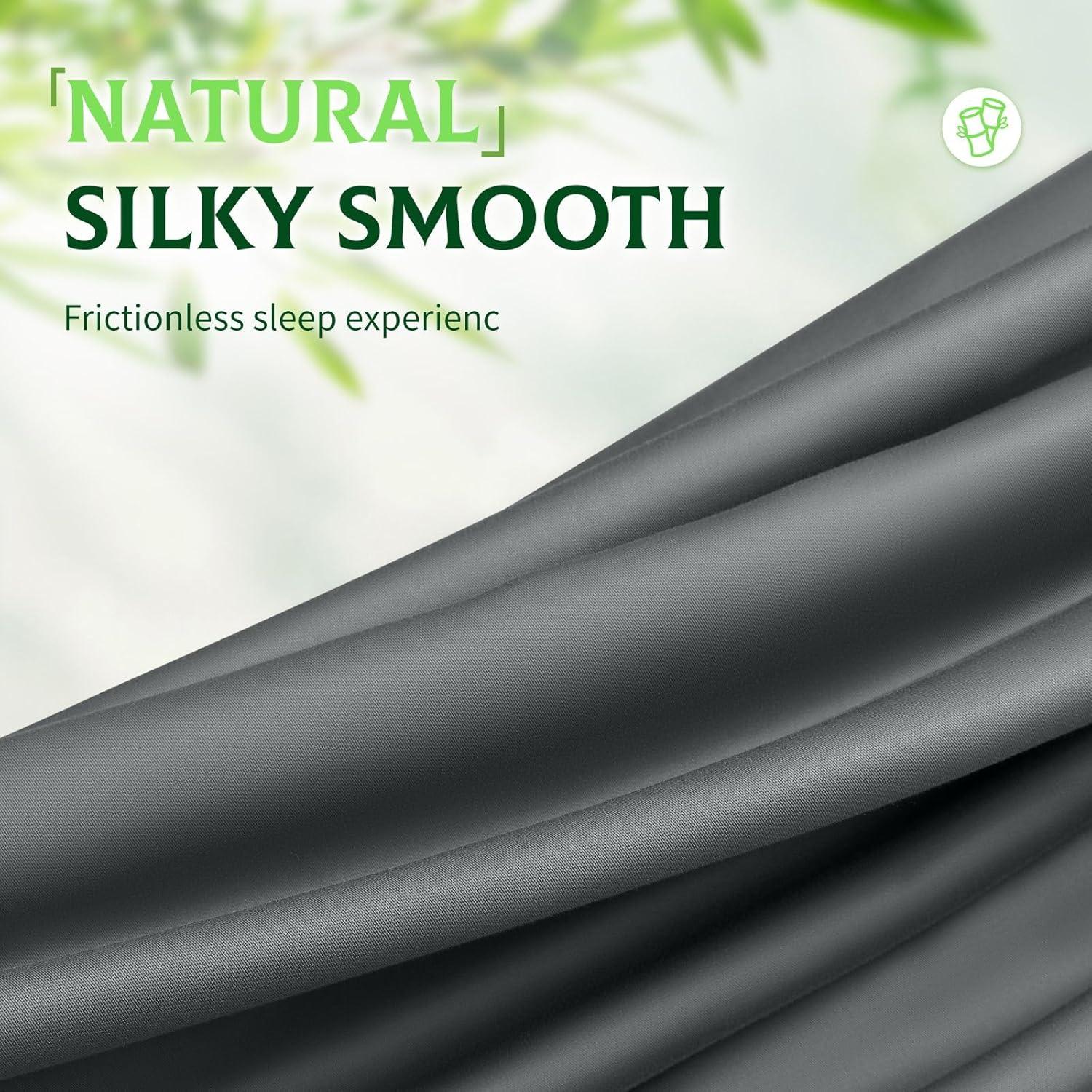 Sábanas SONORO KATE Reina 100% Viscosa Bambú Gris Oscuro