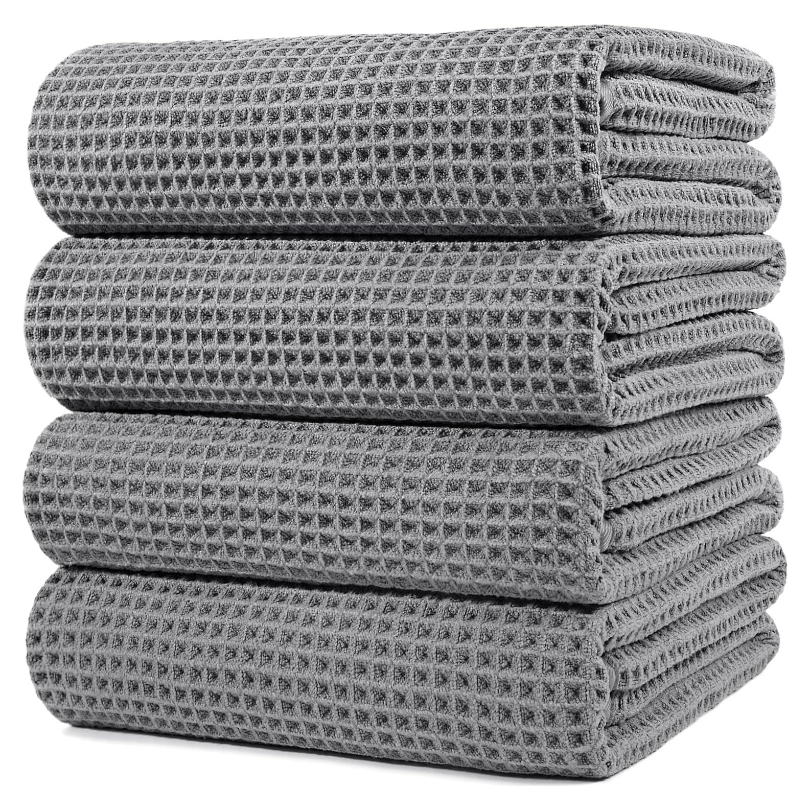 Toalla de baño POLYTE Waffle8 Microfibra Grande 76.2x152.4cm 4 Unidades
