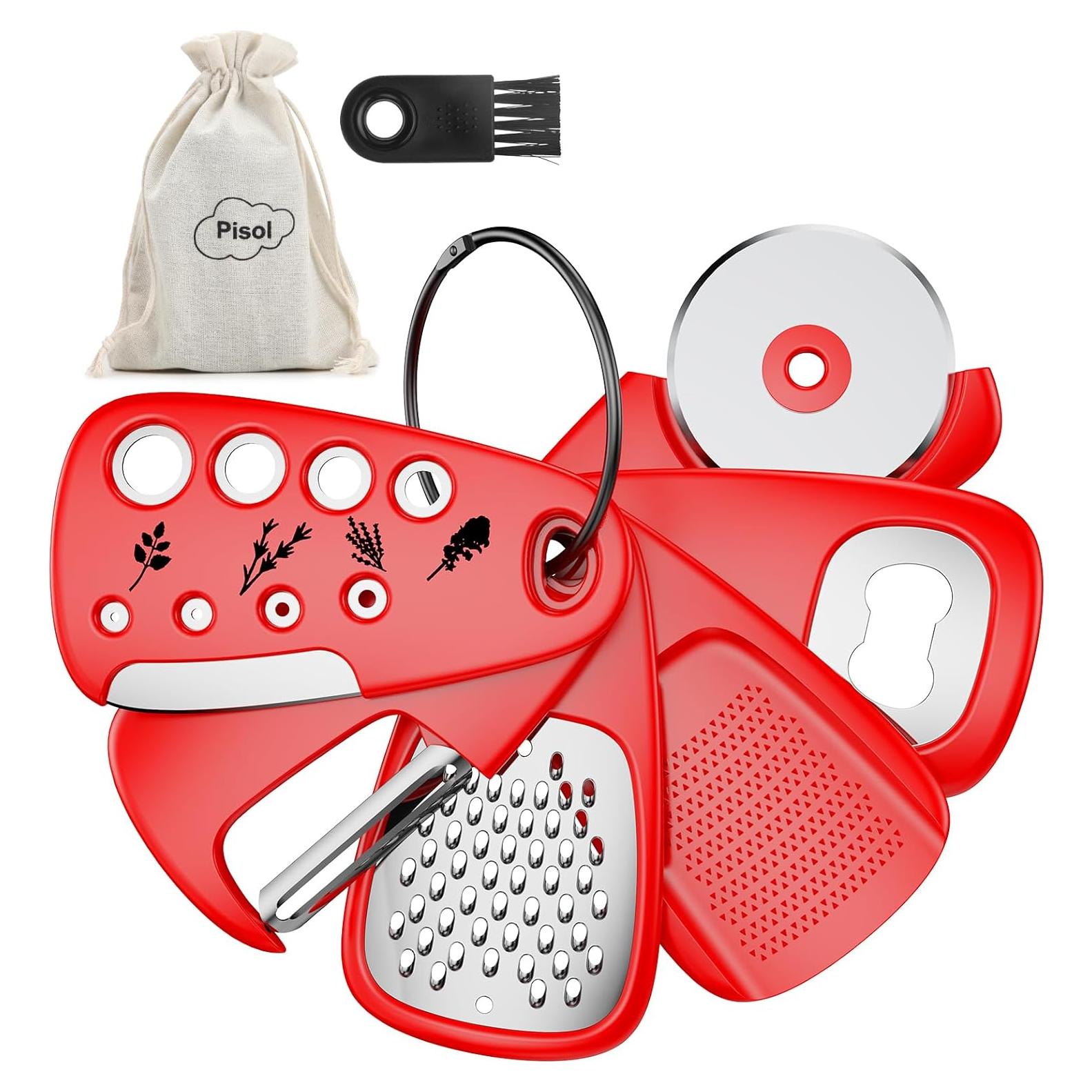 Juego de Cocina Pisol 6 Piezas, Rallador, Pelador, Cortador