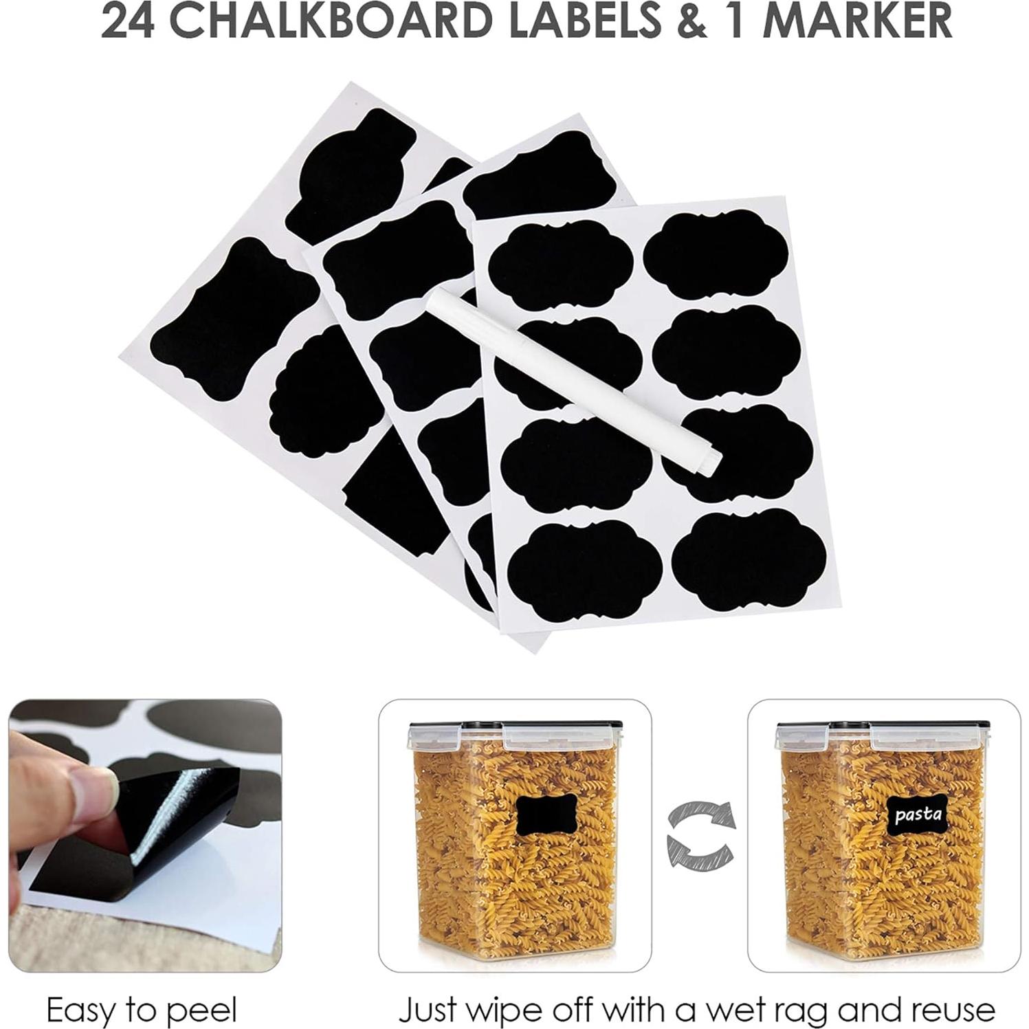 Contenedores de Almacenamiento Vtopmart 5.2L 4 Piezas Herméticos