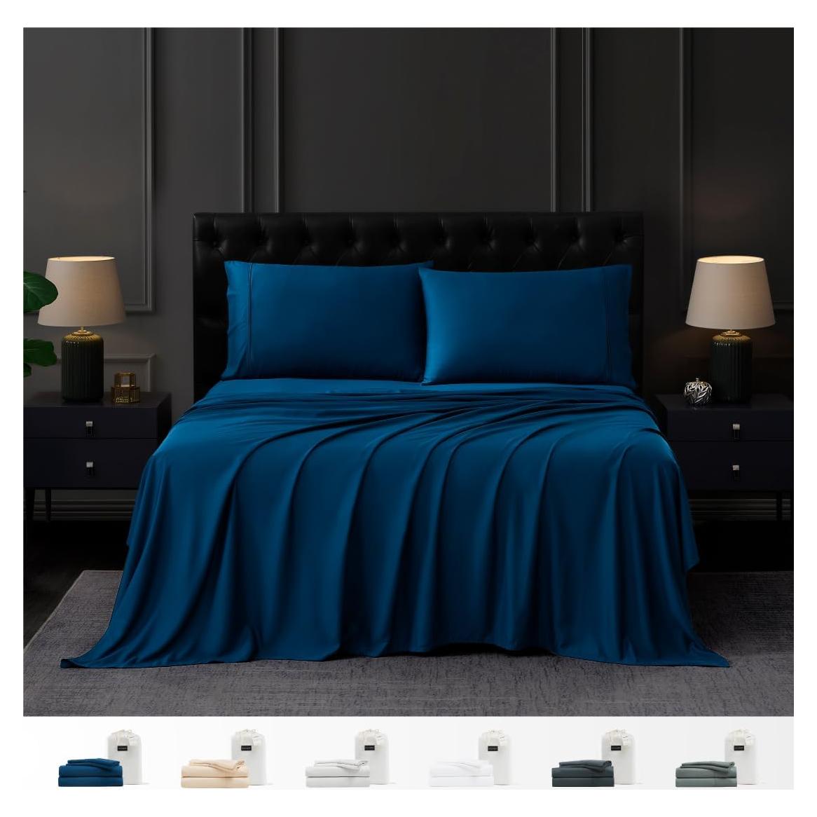 Sábanas 100% Viscosa de Bambú Coldest Queen 5 Piezas Ultra Suaves