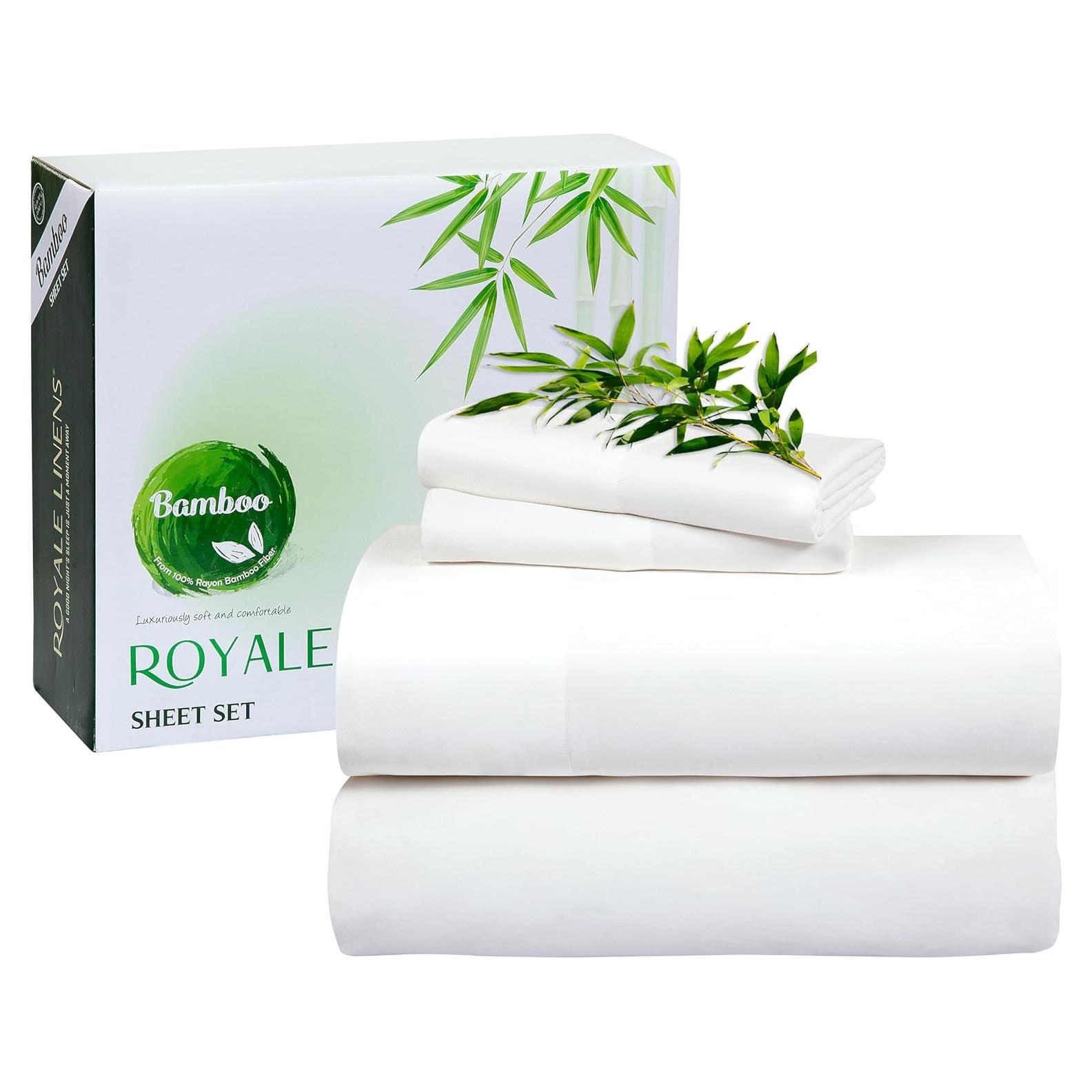 Juego de Sábanas Reina Royale Linens Viscosa Refrigerante 4 Piezas