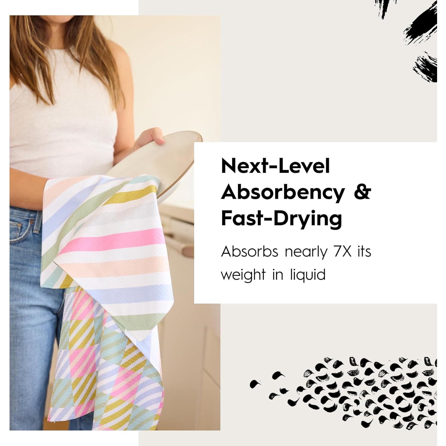 Toallas de Cocina GEOMETRY Microfibra Secado Rápido 45x76 cm