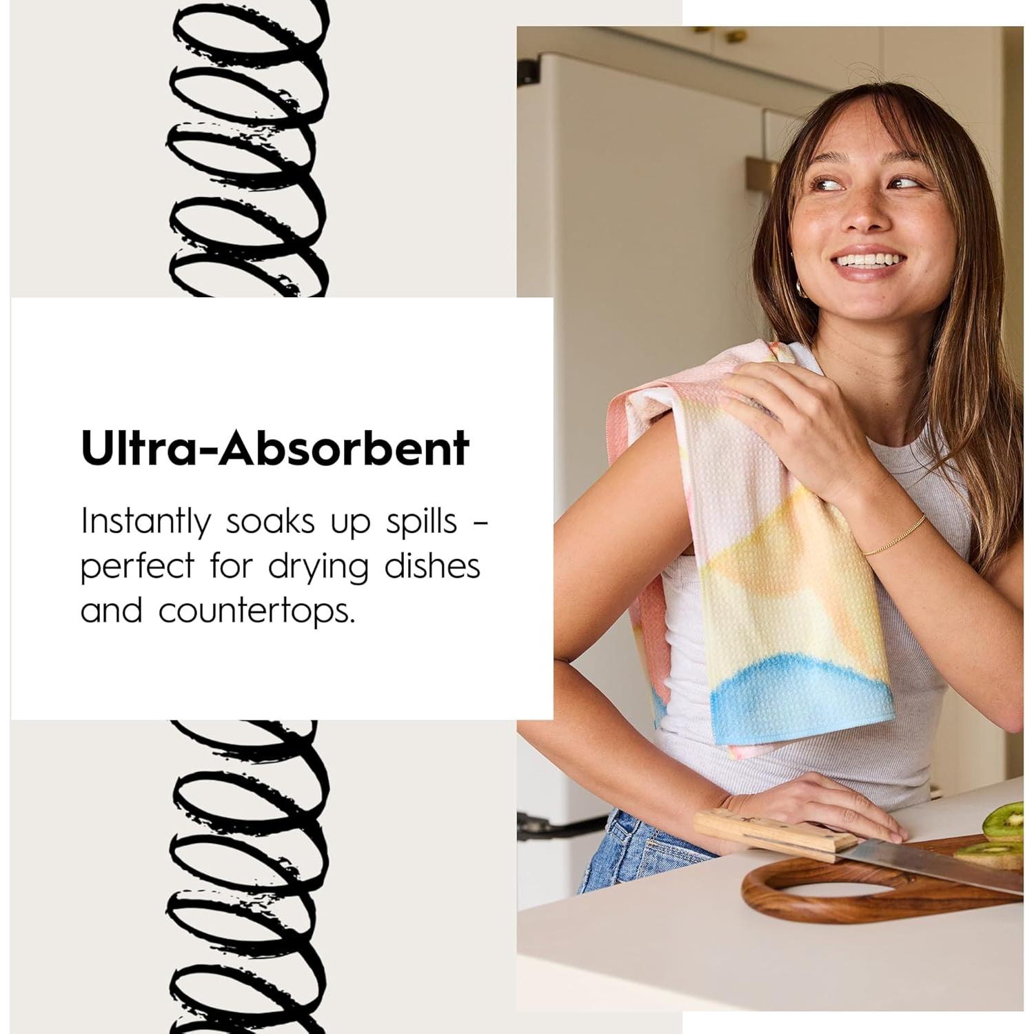 Toallas de Cocina GEOMETRY Microfibra Secado Rápido 45x76 cm