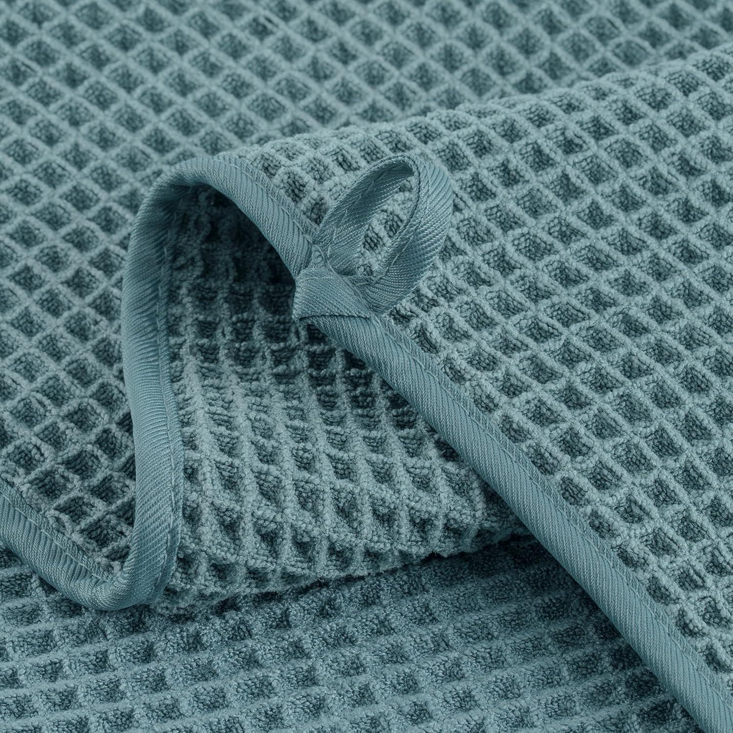 Toallas de Baño Microfibra Waffle Verde 2 Piezas 76x152 cm