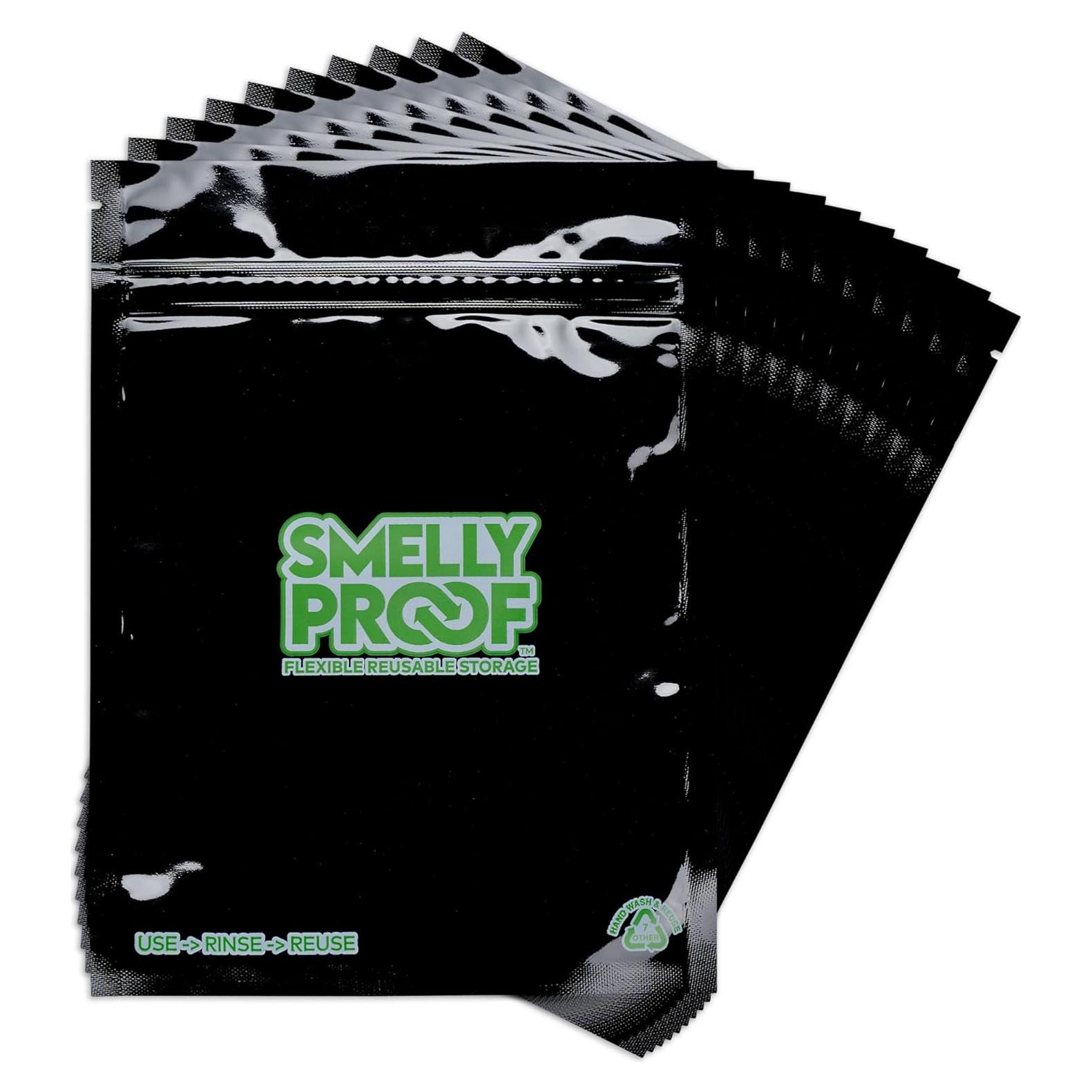 10 Bolsas Reutilizables Smelly Proof para Alimentos 28 Oz