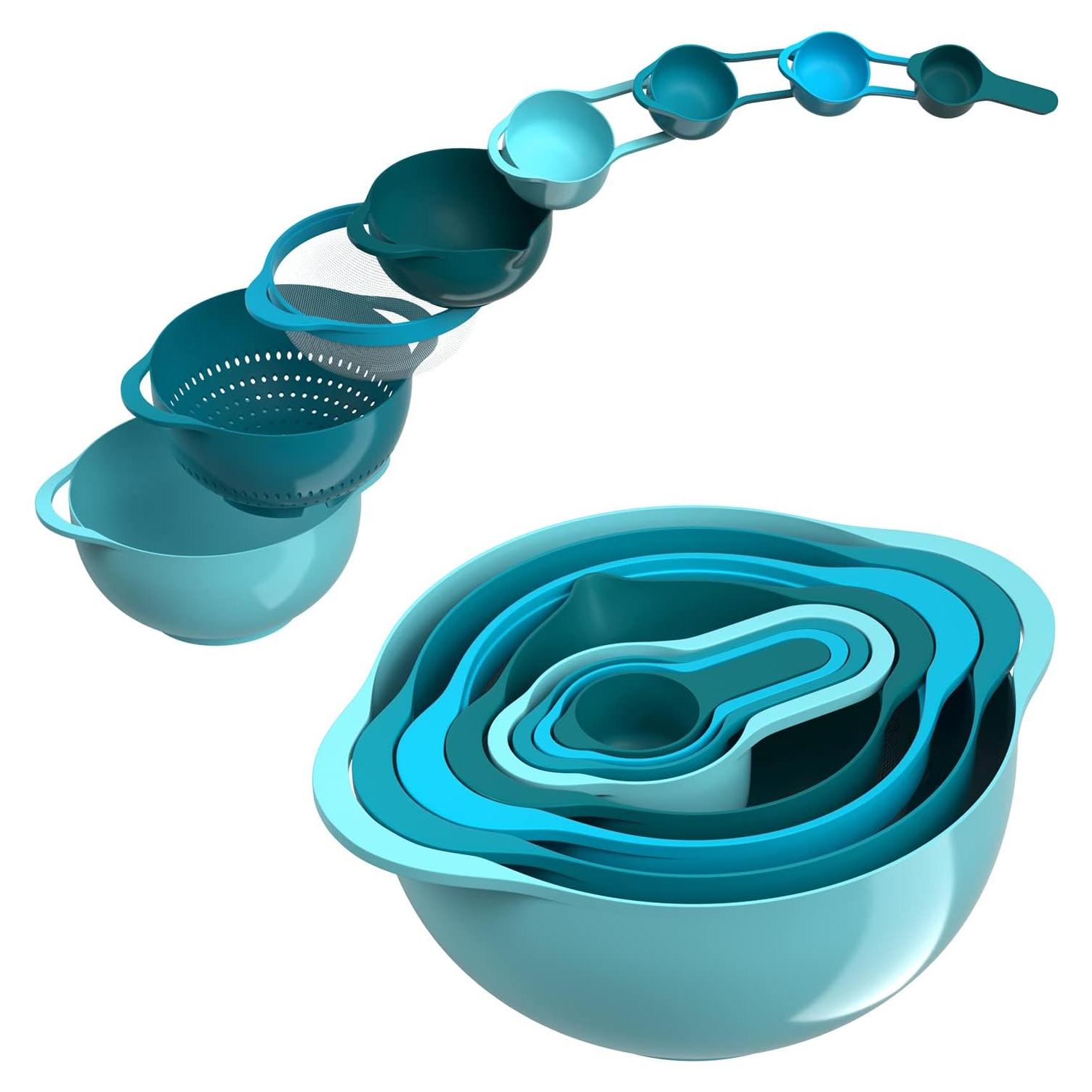 Juego de Tazones Mezcladores Pantula 8 Piezas Plástico Sin BPA