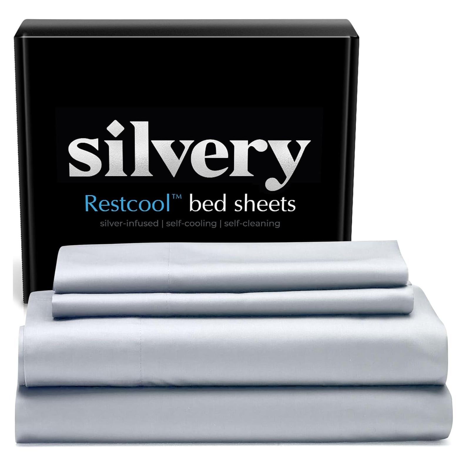 Juego de Sábanas Completo Silvery Restcool™ - Tejido Autoclimatizante