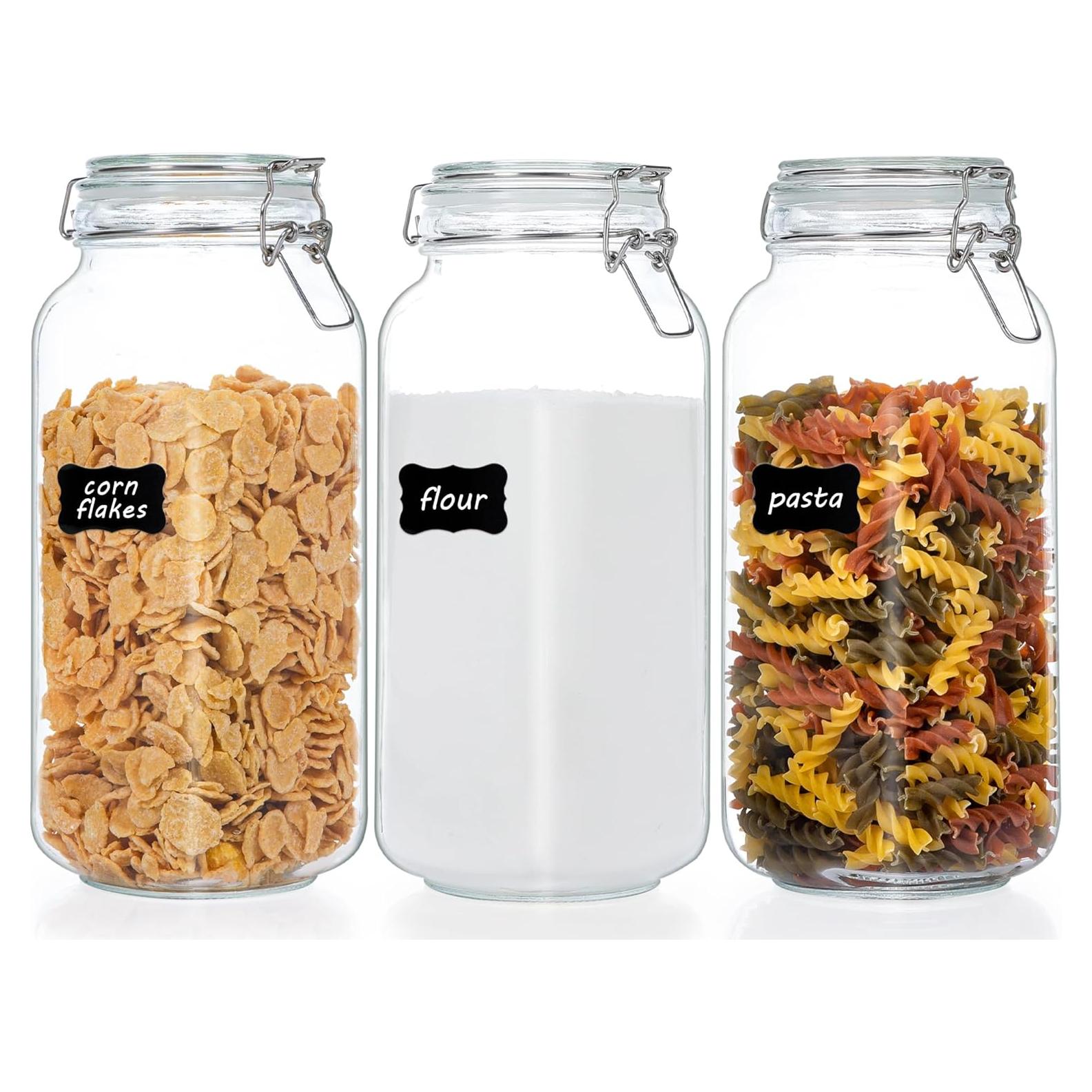 Tarros de Almacenamiento de Vidrio Vtopmart 3x78oz Herméticos