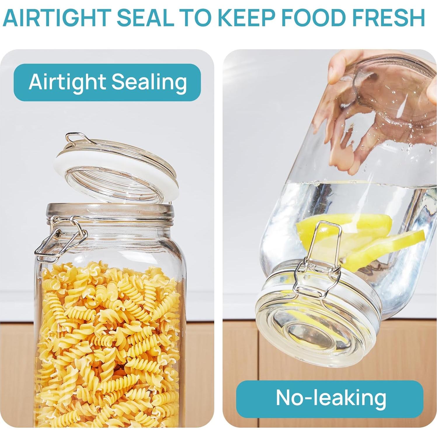 Tarros de Almacenamiento de Vidrio Vtopmart 3x78oz Herméticos