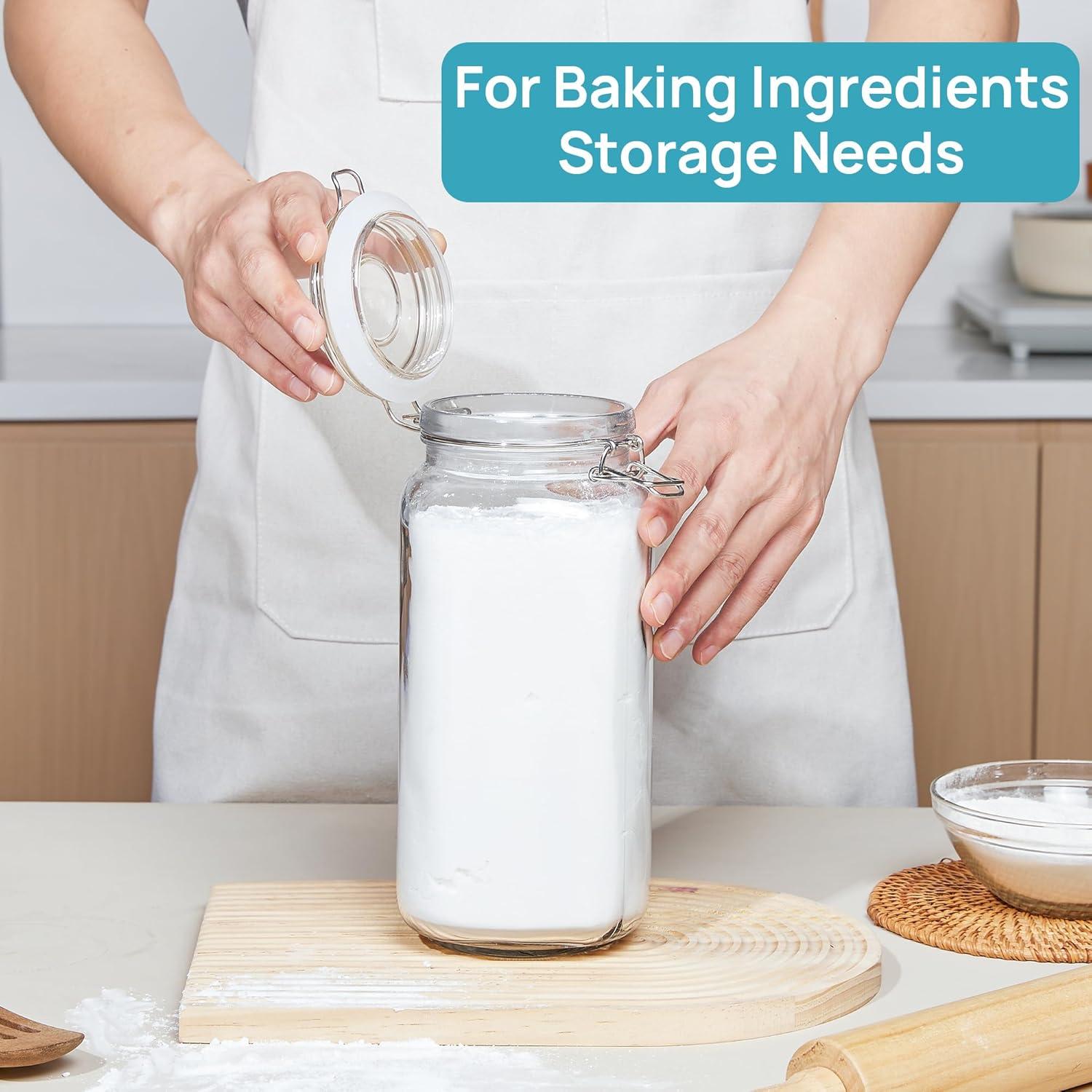 Tarros de Almacenamiento de Vidrio Vtopmart 3x78oz Herméticos