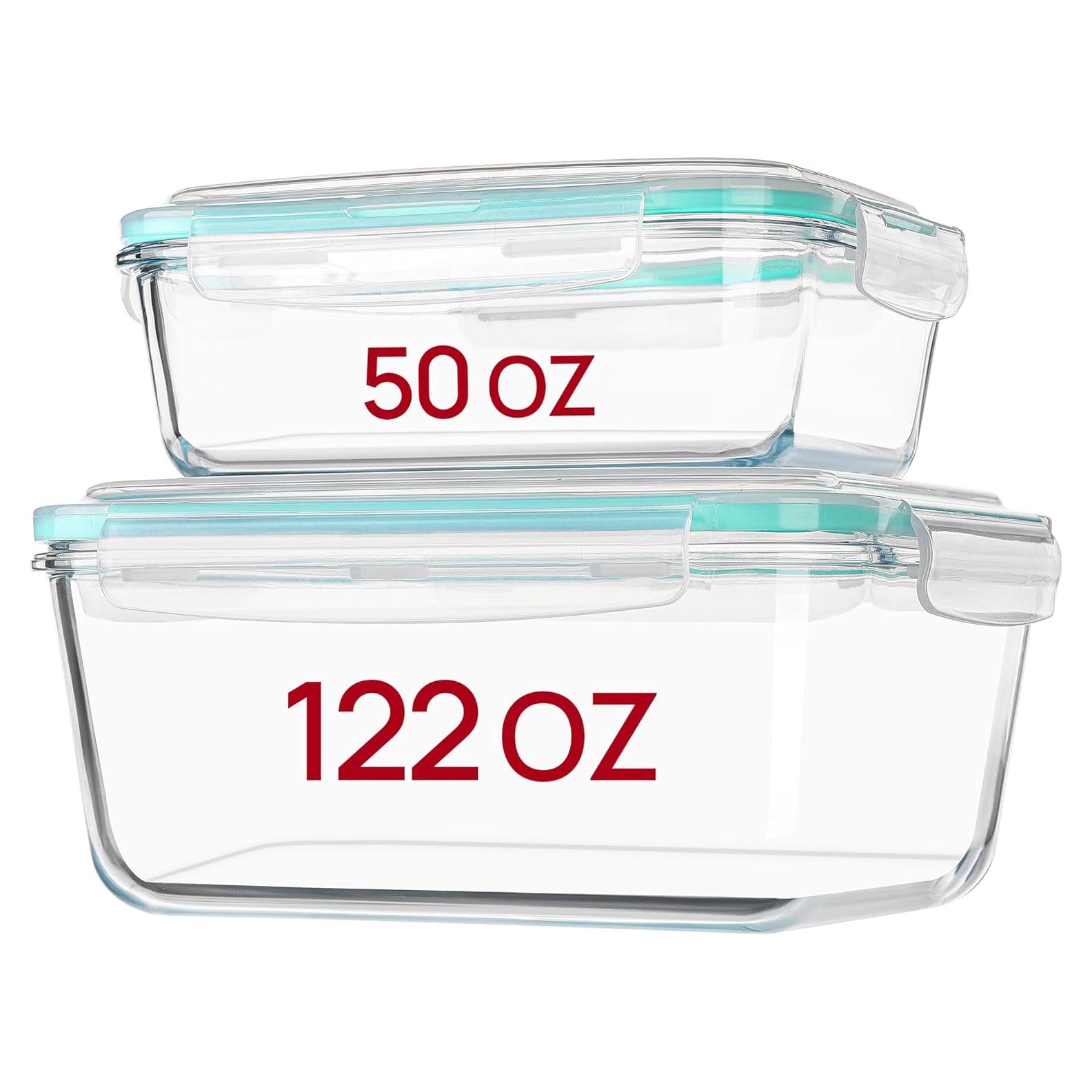 Contenedores de Almacenamiento de Vidrio Vtopmart 3.6L y 1.5L