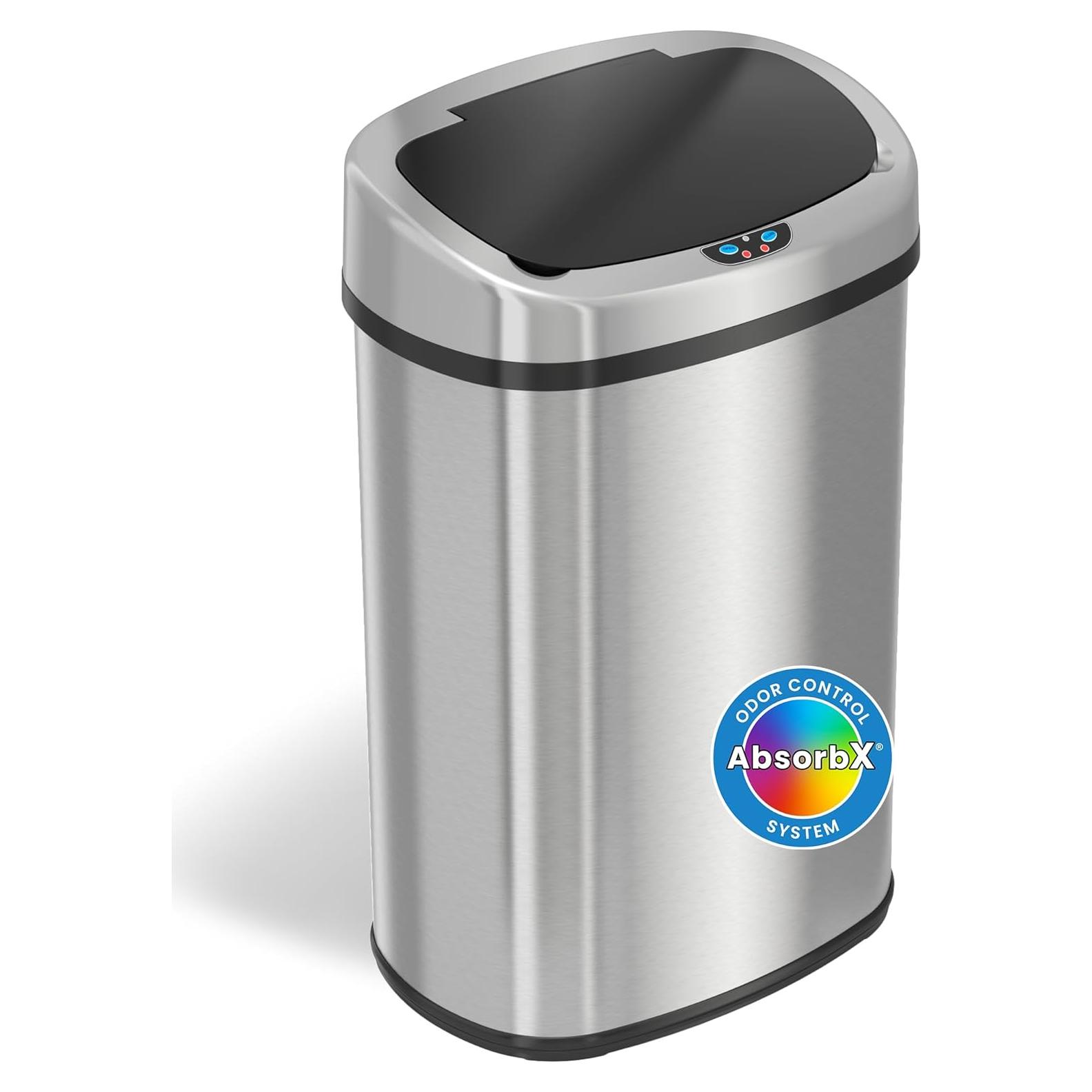 Basurero Automático iTouchless 13 Galones Acero Inoxidable