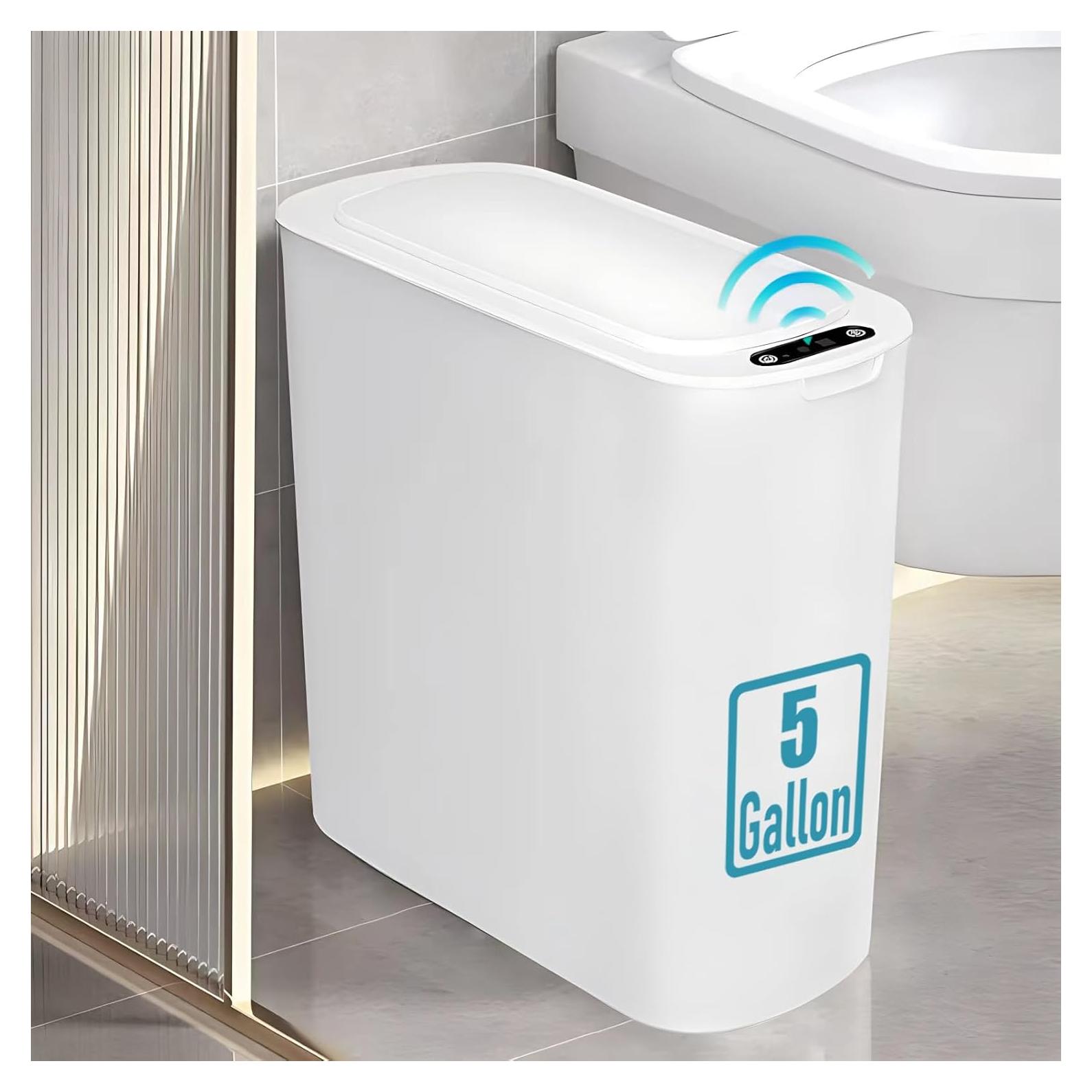 Bote de Basura Automático TIPGO 5 Galones Blanco con Sensor