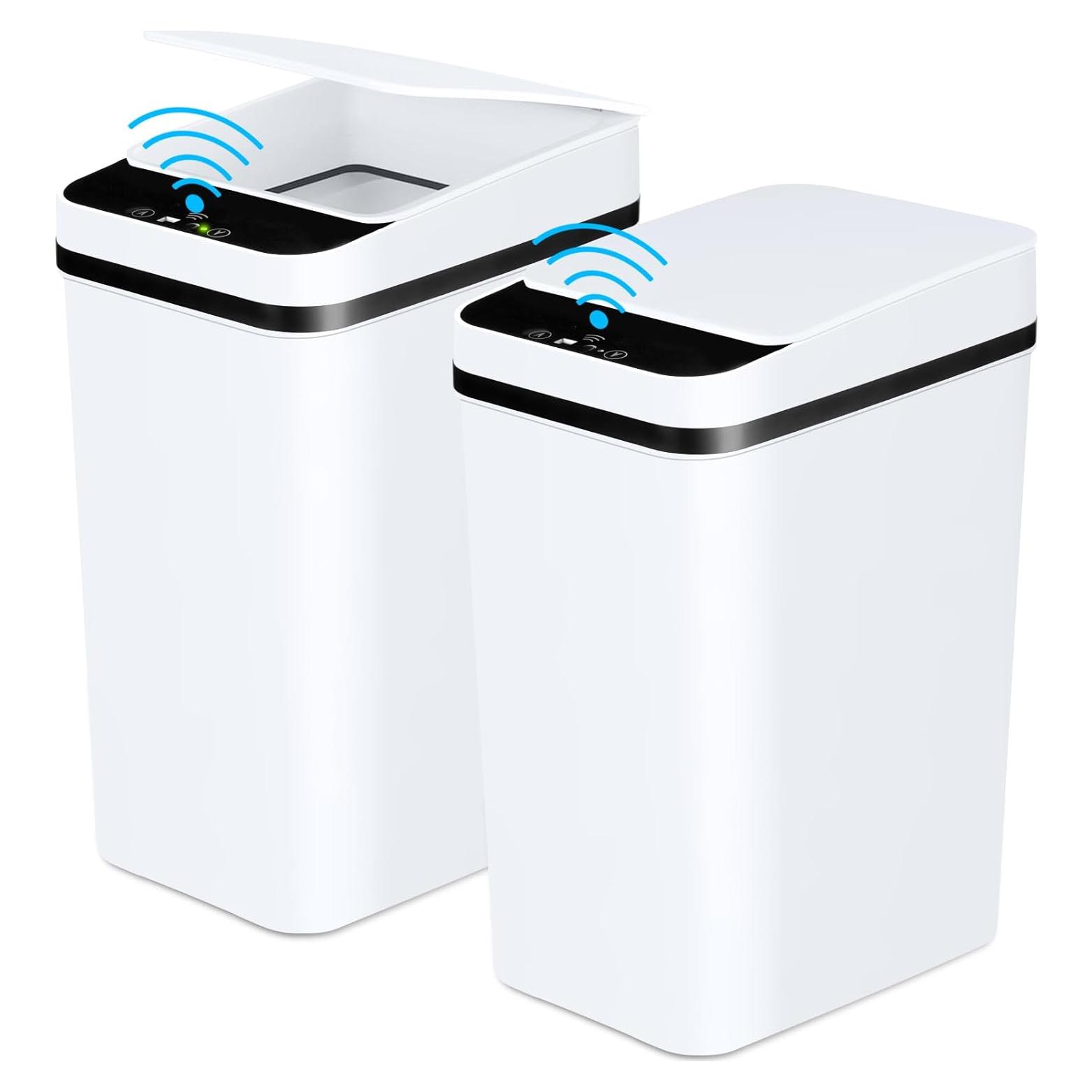 Cubo de Basura Inteligente Anborry 2.2 Galones Blanco - Paquete de 2