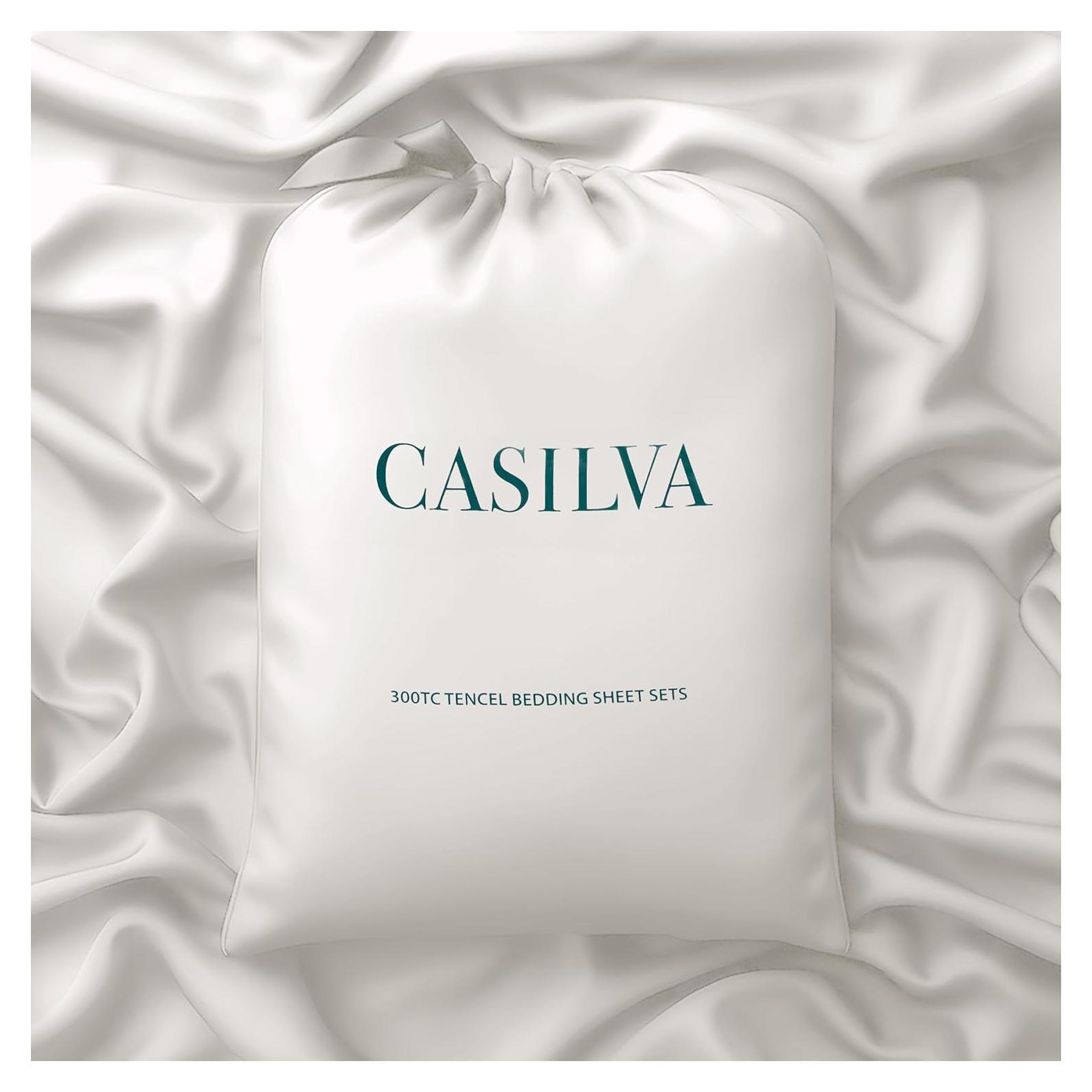 Juego de Sábanas Queen CASILVA 100% Tencel Eucalipto