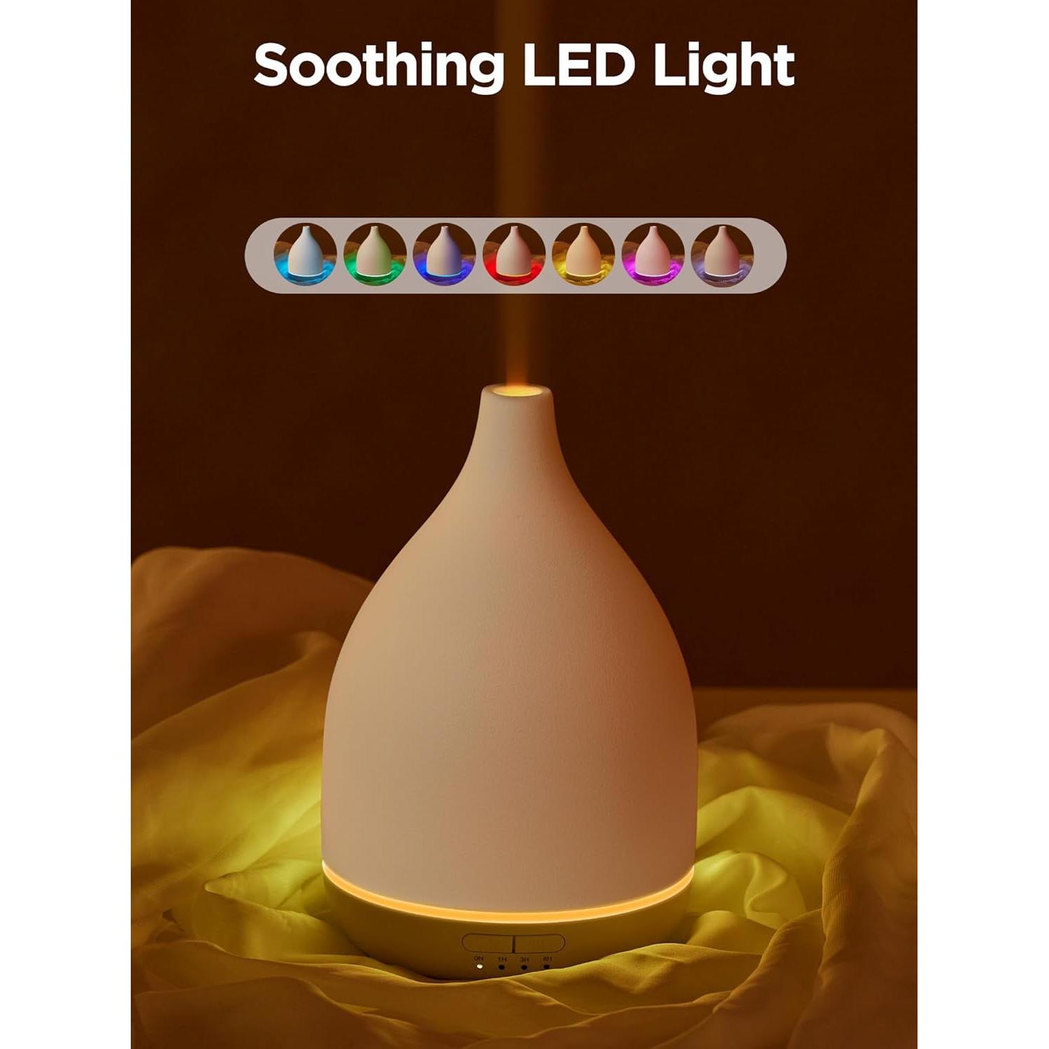 Difusor de Aceite InnoGear 300ml Cerámica Blanca Aromaterapia