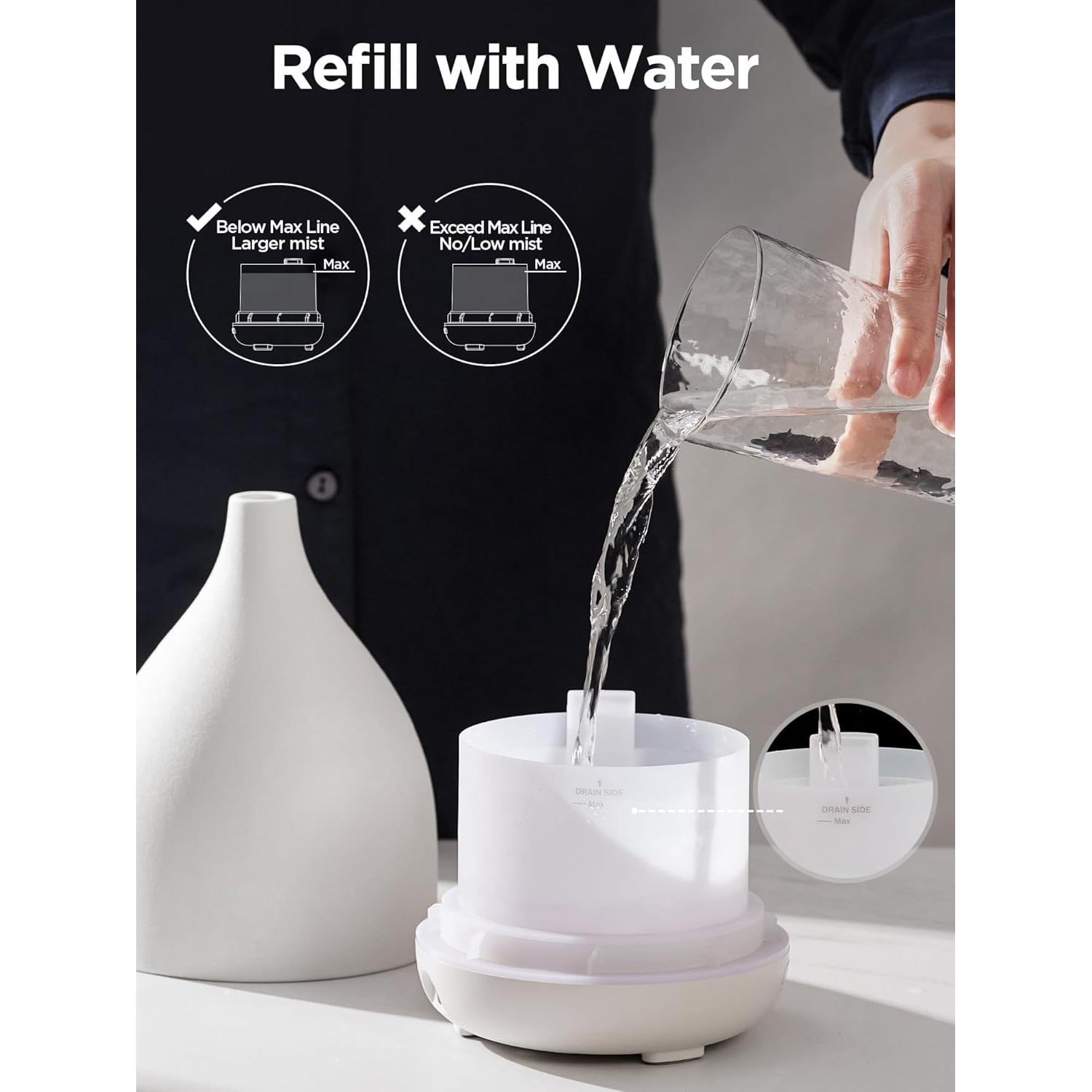 Difusor de Aceite InnoGear 300ml Cerámica Blanca Aromaterapia