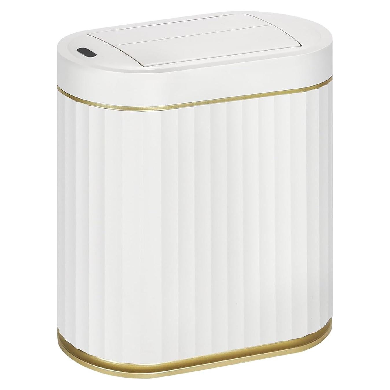 Cesto de Basura Automático Syncvibe 2 Galones Blanco Oro