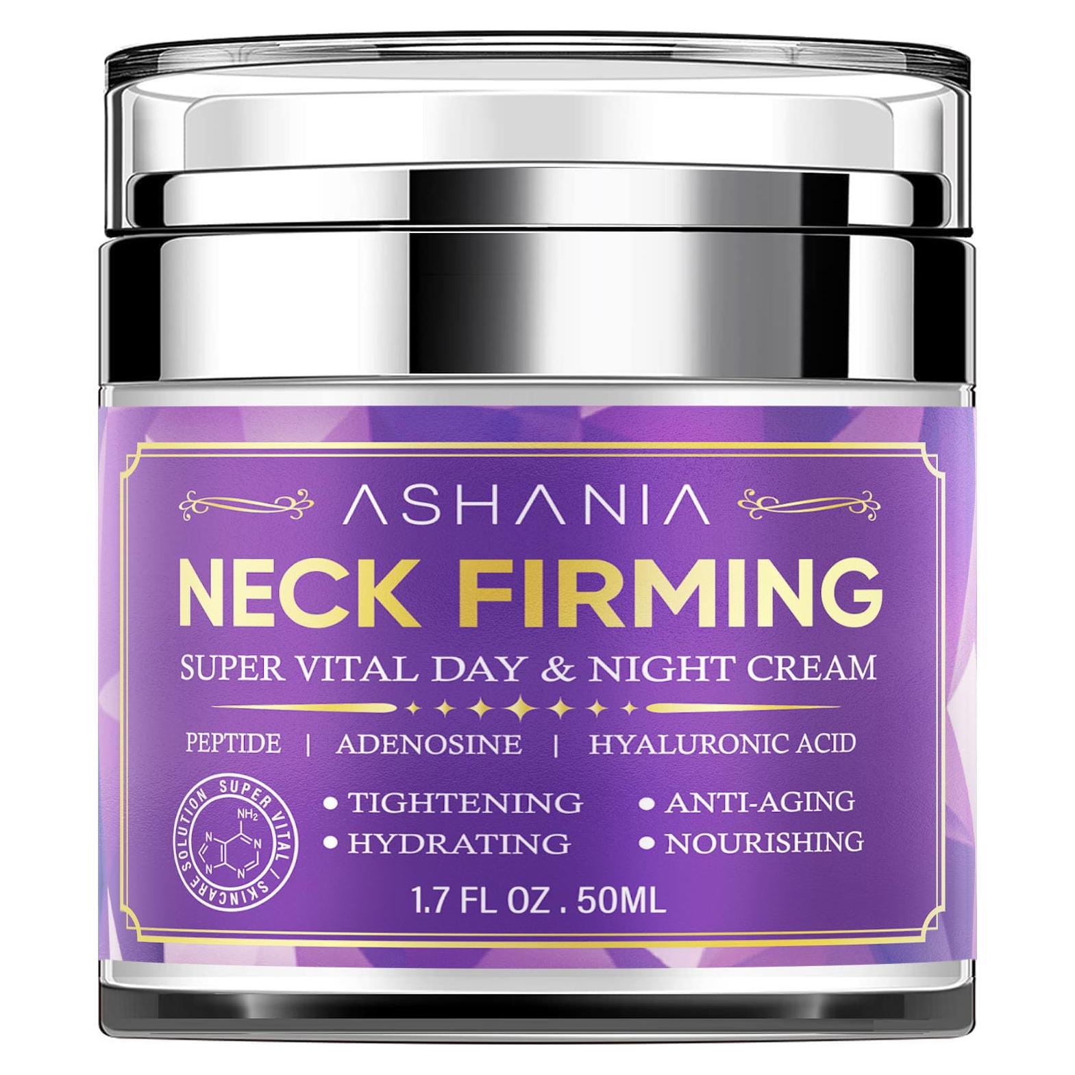 Crema reafirmante para cuello Ashania 50 ml con péptidos