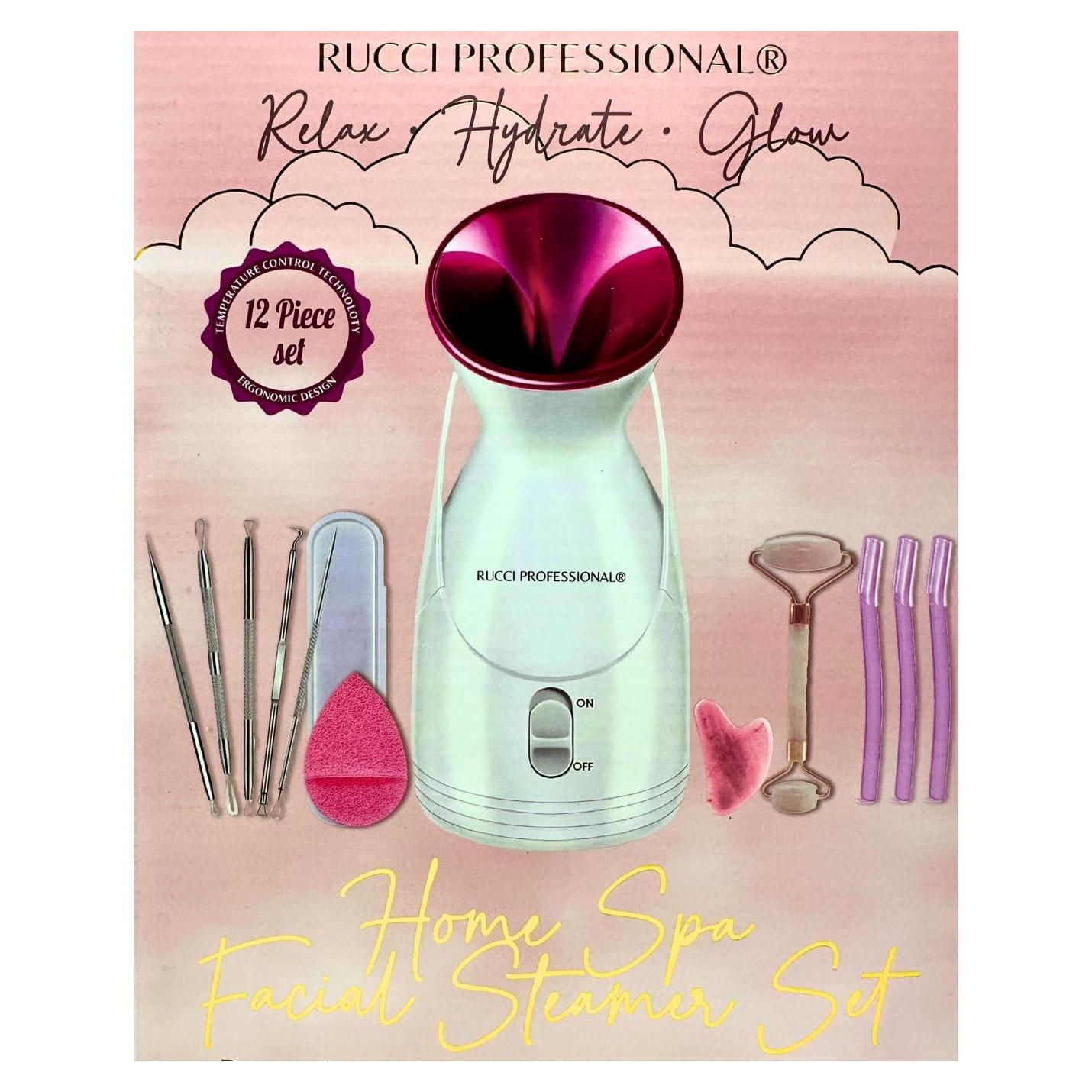 Juego de Vaporizador Facial Rucci Professional 12 Piezas