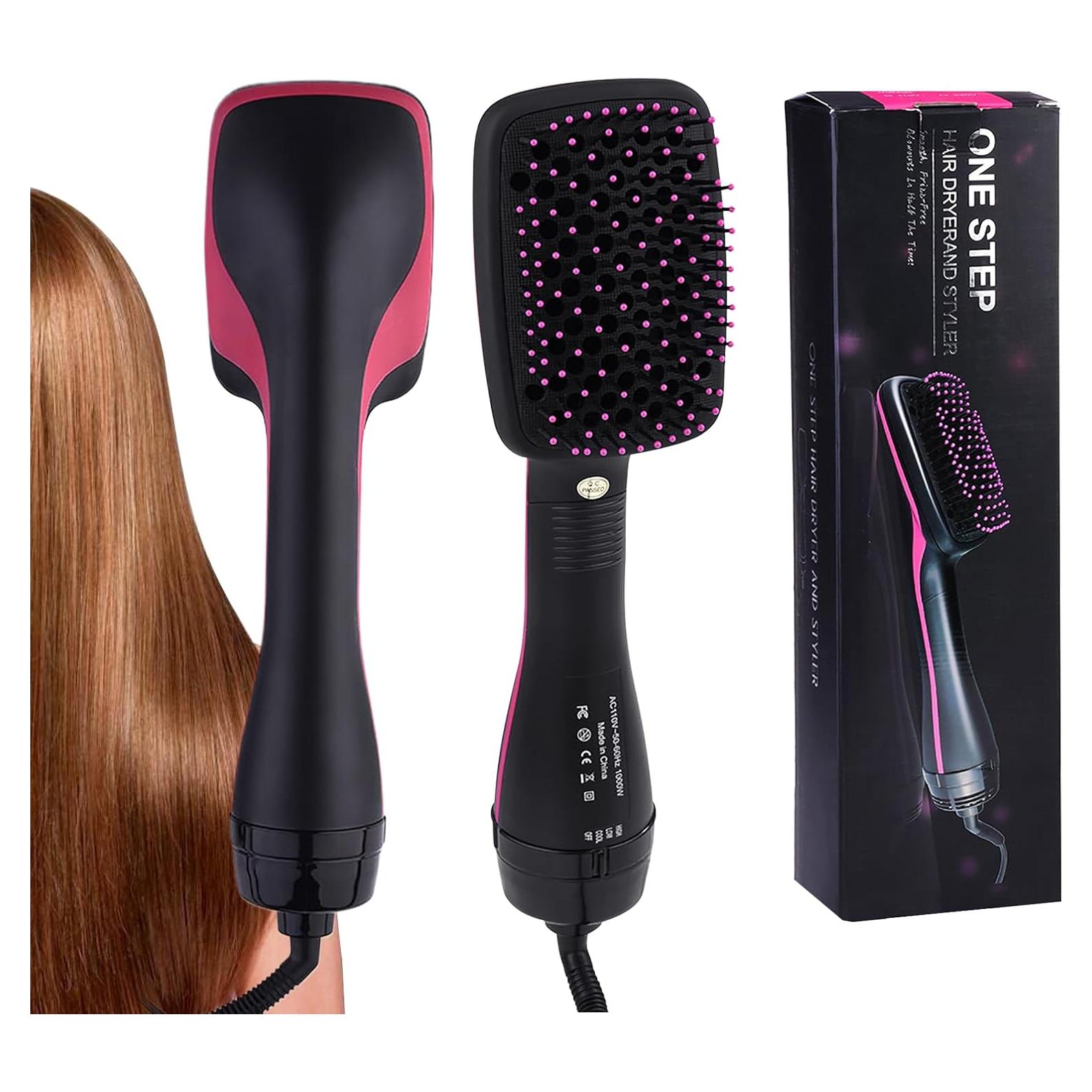 Secador y Alisador 2 en 1 WANZQPY, Cepillo Caliente 0.48kg