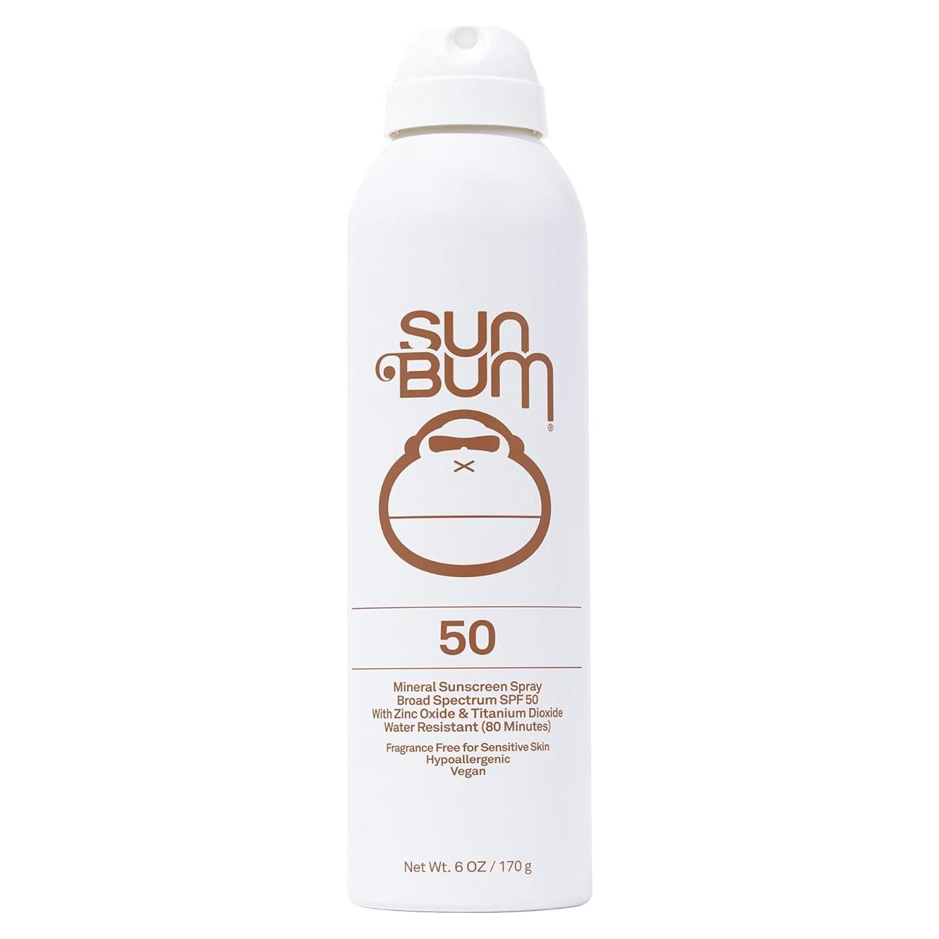 Protector Solar Mineral Sun Bum SPF 50 Spray 170 g Hidratante