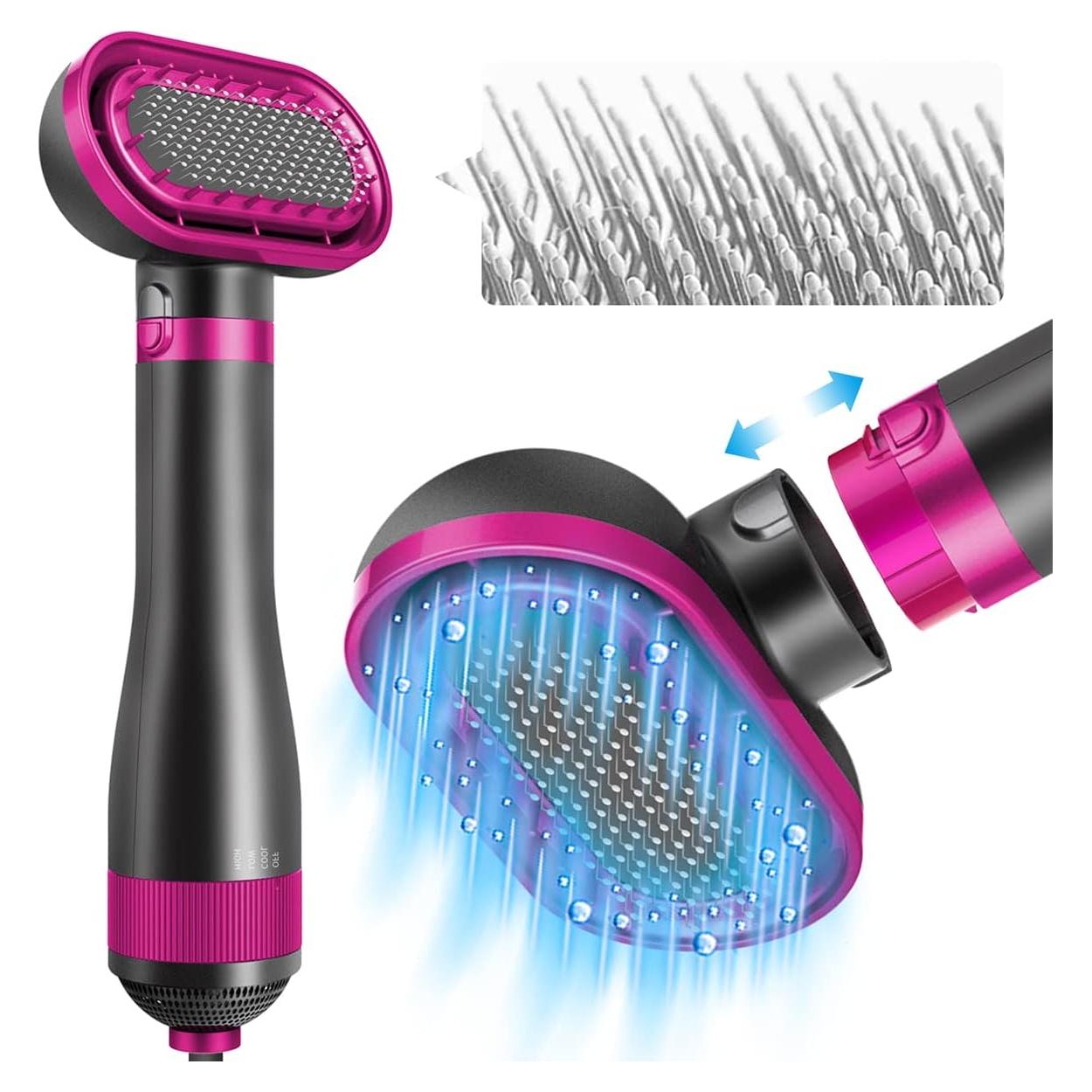 Secador de Pelo para Mascotas Yanthy 2 en 1 con Cepillo Slicker