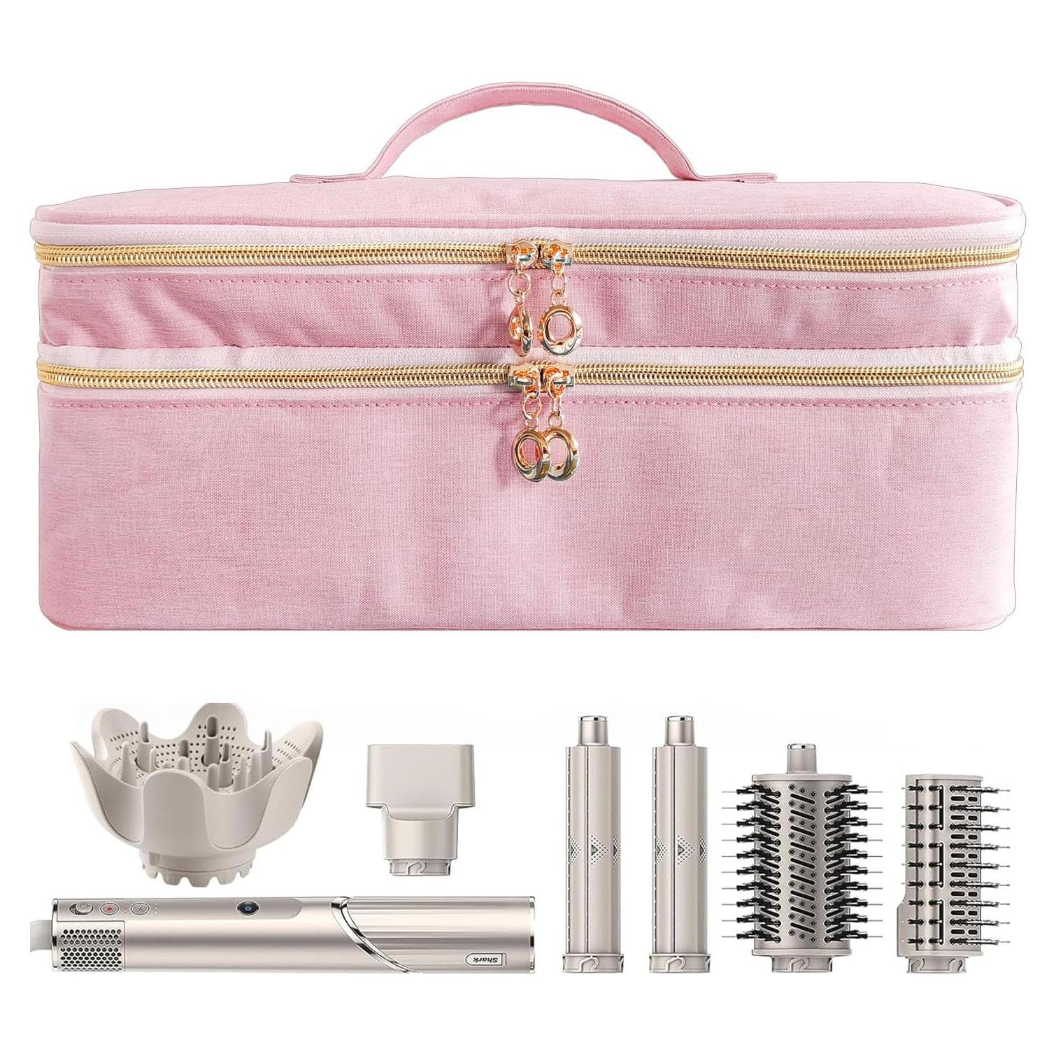 Bolsa Organizadora Doble Capa para Secador de Pelo Rosa