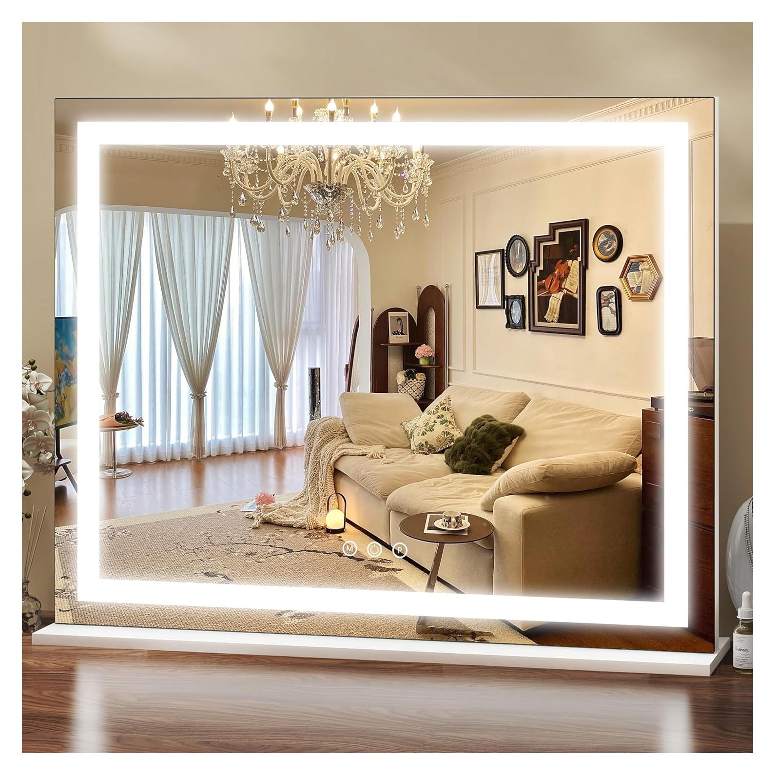 Espejo de tocador iluminado ROLOVE 58.4x45.7 cm LED 3 colores