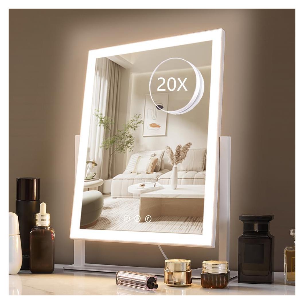Espejo de Maquillaje Iluminado HIEEY 44.2x33.4cm 20X