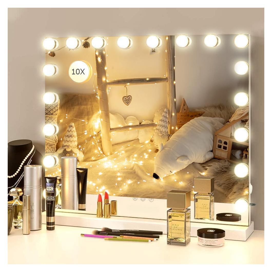 Espejo de Maquillaje LilyHome XL con Luces LED y USB