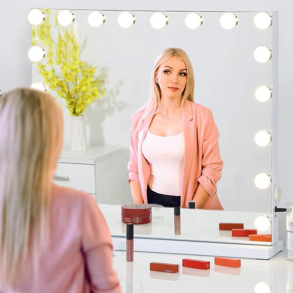 Espejo de Maquillaje LilyHome XL con Luces LED y USB